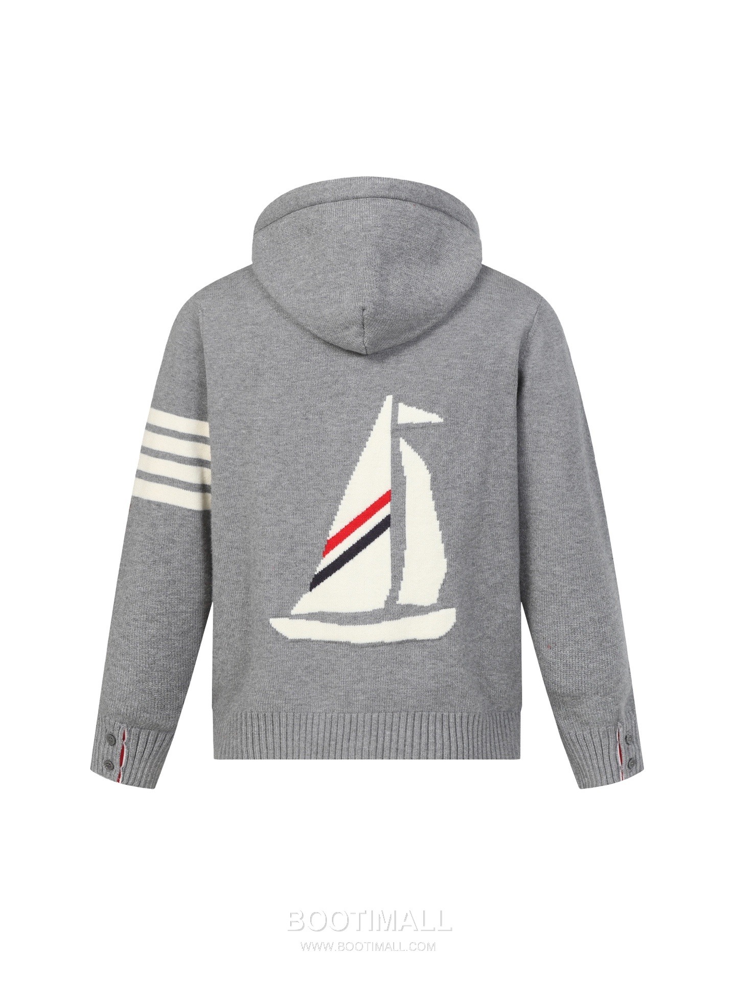 Thom Browne 4-Bar Sailboat Zip-Up Cardigan Wool Blend 톰브라운 4바 세일보트 집업 카디건 울 혼방 그레이 8