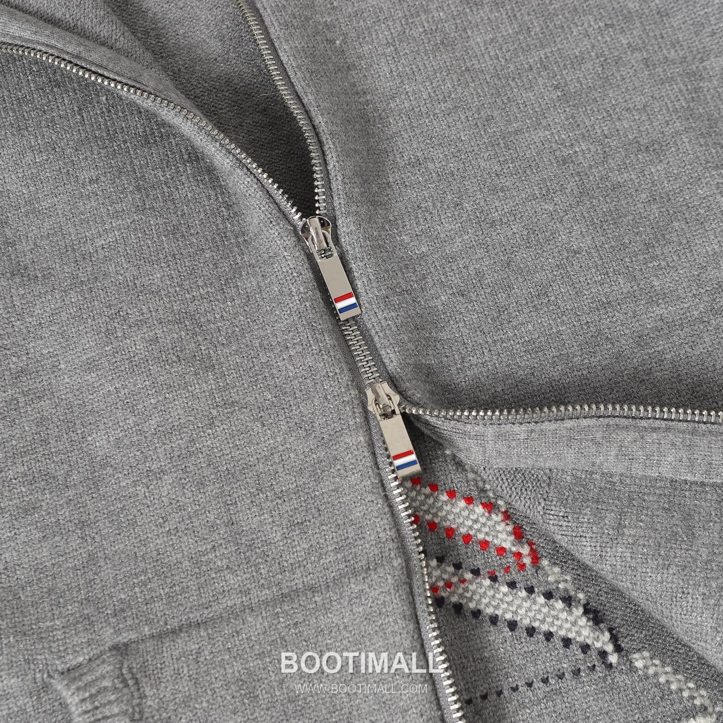 Thom Browne 4-Bar Sailboat Zip-Up Cardigan Wool Blend 톰브라운 4바 세일보트 집업 카디건 울 혼방 그레이 11