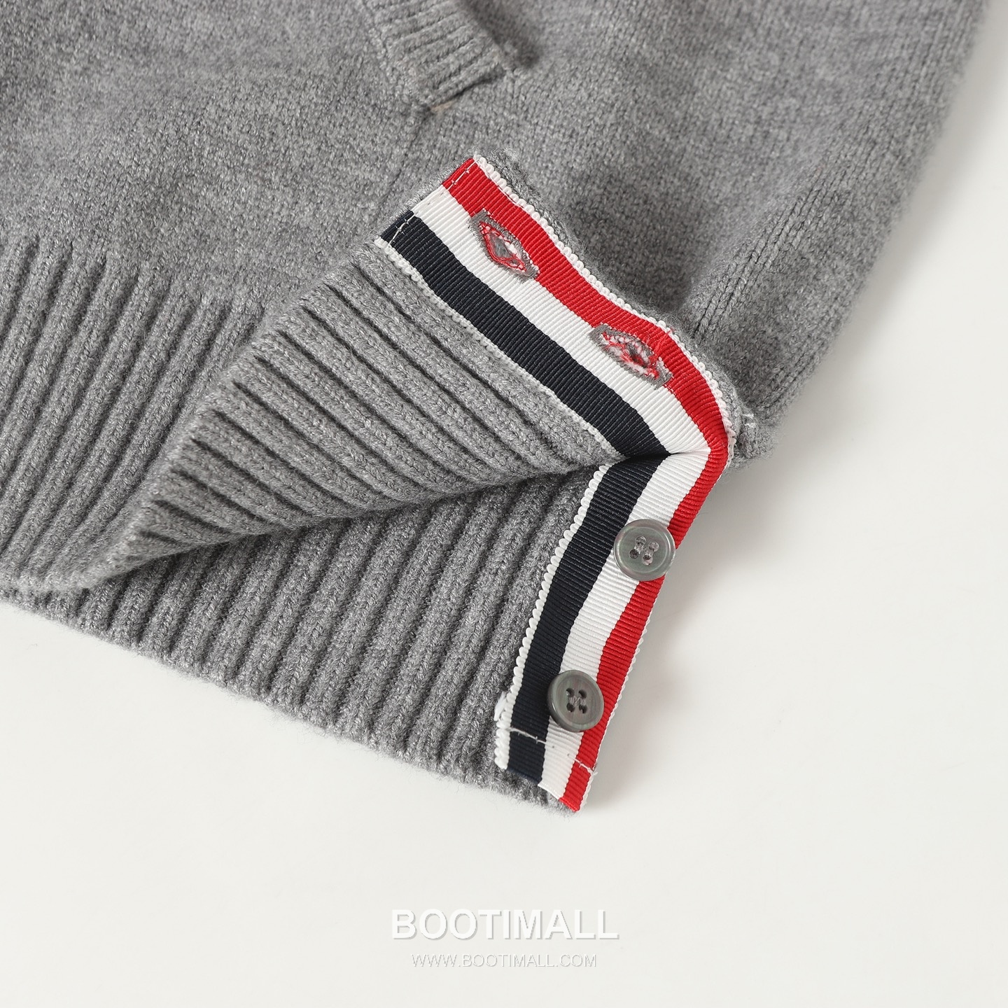 Thom Browne 4-Bar Sailboat Zip-Up Cardigan Wool Blend 톰브라운 4바 세일보트 집업 카디건 울 혼방 그레이 21