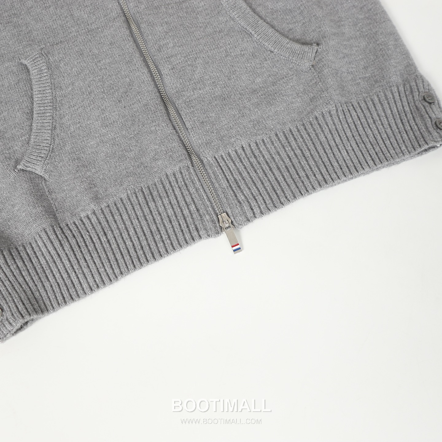 Thom Browne 4-Bar Sailboat Zip-Up Cardigan Wool Blend 톰브라운 4바 세일보트 집업 카디건 울 혼방 그레이 22