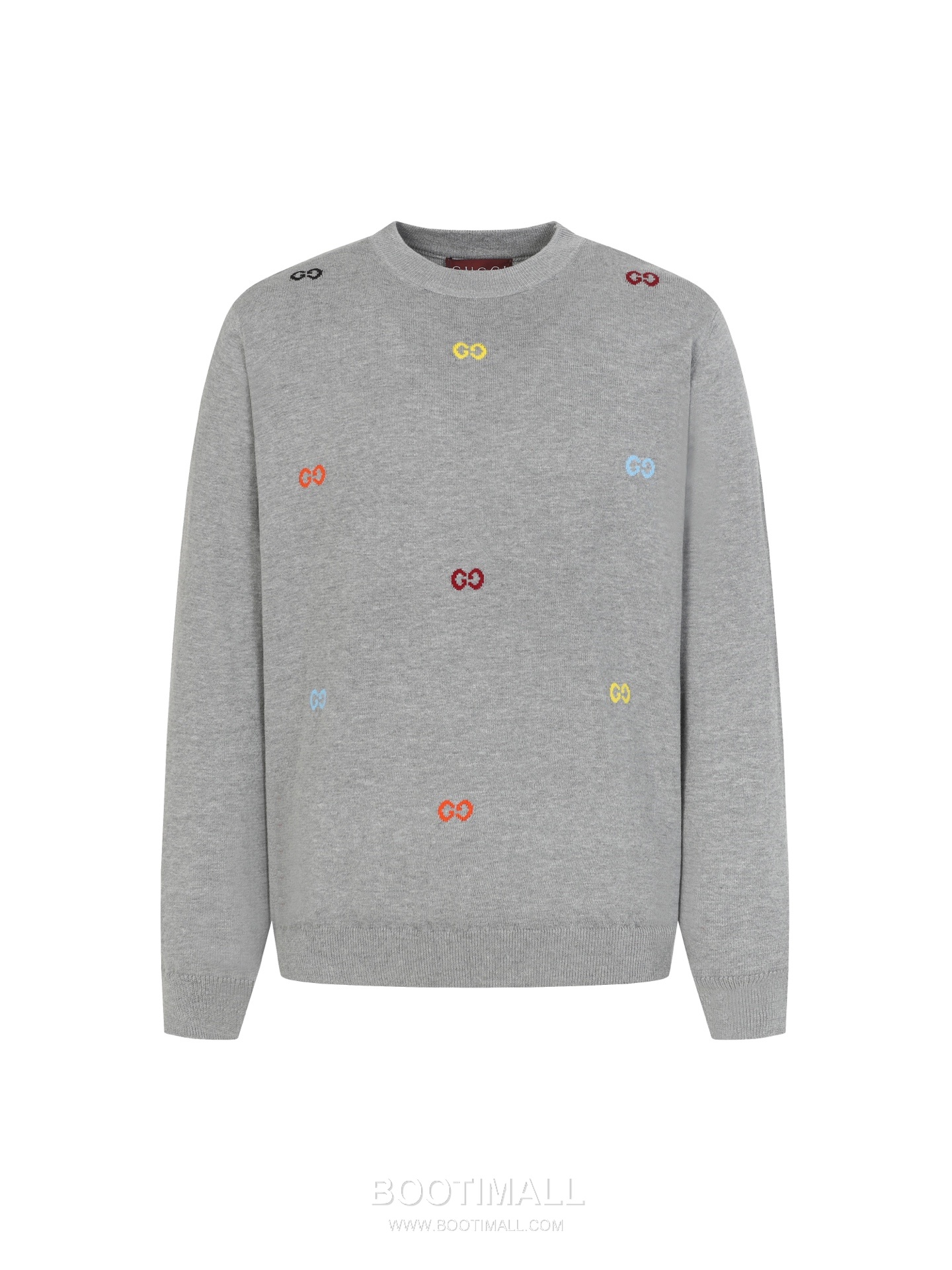 Gucci Colorful Double G Jacquard Knit Crewneck Sweater Wool Linen Gray Sweater 구찌 컬러풀 더블 G 자카드 니트 크루넥 스웨터 울 린넨 그레이 스웨터 5