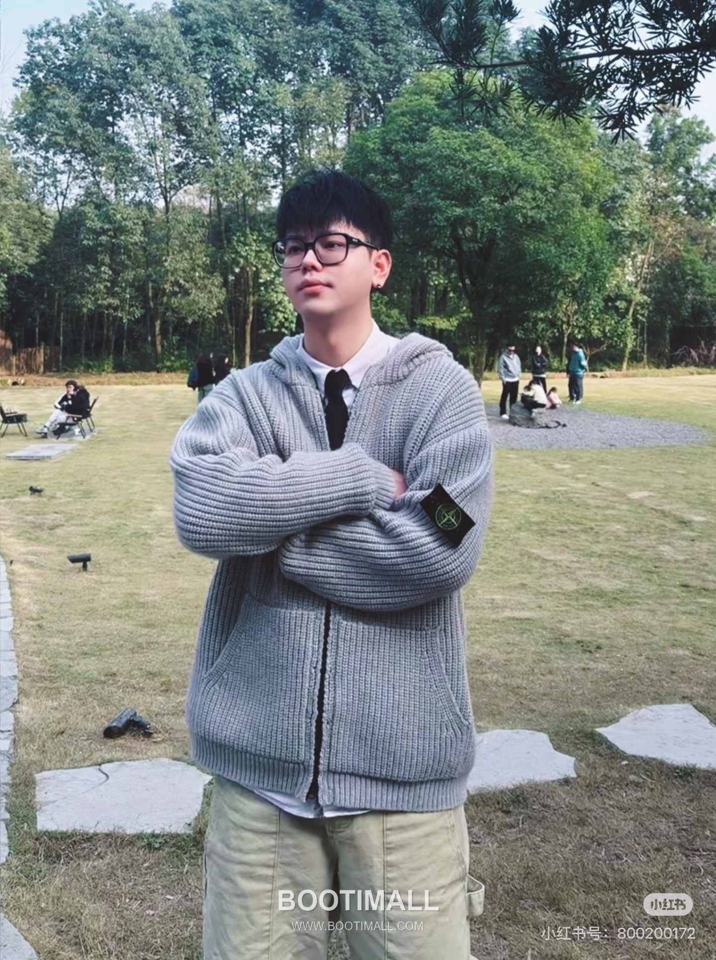 Stone Island Chunky Cashmere Zip-Up Hooded Cardigan Cashmere Grey Cardigan 스톤아일랜드 청키 캐시미어 집업 후드 가디건 캐시미어 그레이 가디건 S, M, L, XL 6