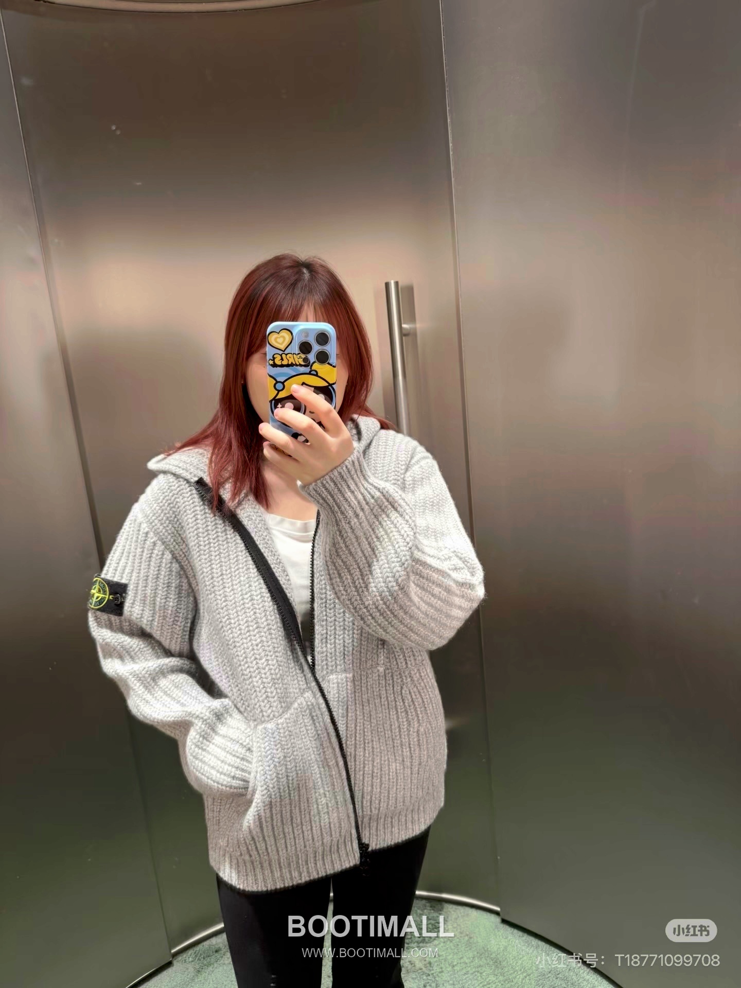 Stone Island Chunky Cashmere Zip-Up Hooded Cardigan Cashmere Grey Cardigan 스톤아일랜드 청키 캐시미어 집업 후드 가디건 캐시미어 그레이 가디건 S, M, L, XL 7