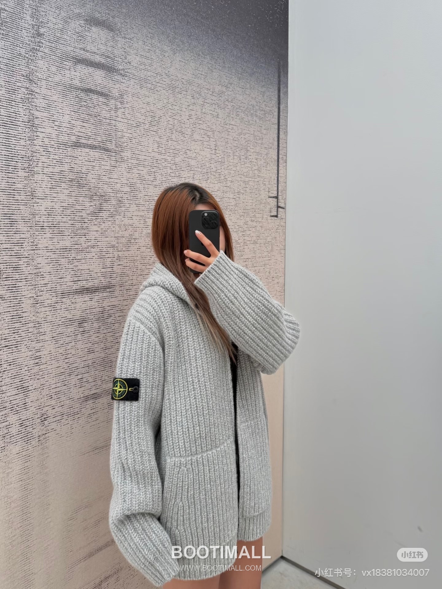 Stone Island Chunky Cashmere Zip-Up Hooded Cardigan Cashmere Grey Cardigan 스톤아일랜드 청키 캐시미어 집업 후드 가디건 캐시미어 그레이 가디건 S, M, L, XL 9