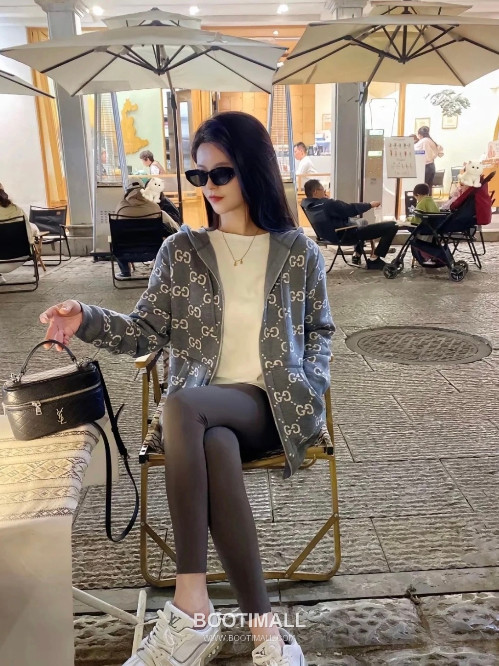 Gucci GG Reversible Wool Zip-Up Hoodie Cashmere Navy Gray Hoodie 구찌 GG 리버서블 울 집업 후드 캐시미어 네이비 그레이 후드 S, M, L, XL 3