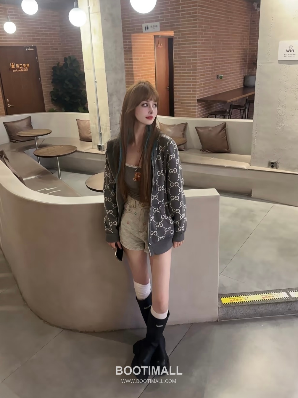 Gucci GG Reversible Wool Zip-Up Hoodie Cashmere Navy Gray Hoodie 구찌 GG 리버서블 울 집업 후드 캐시미어 네이비 그레이 후드 S, M, L, XL 4