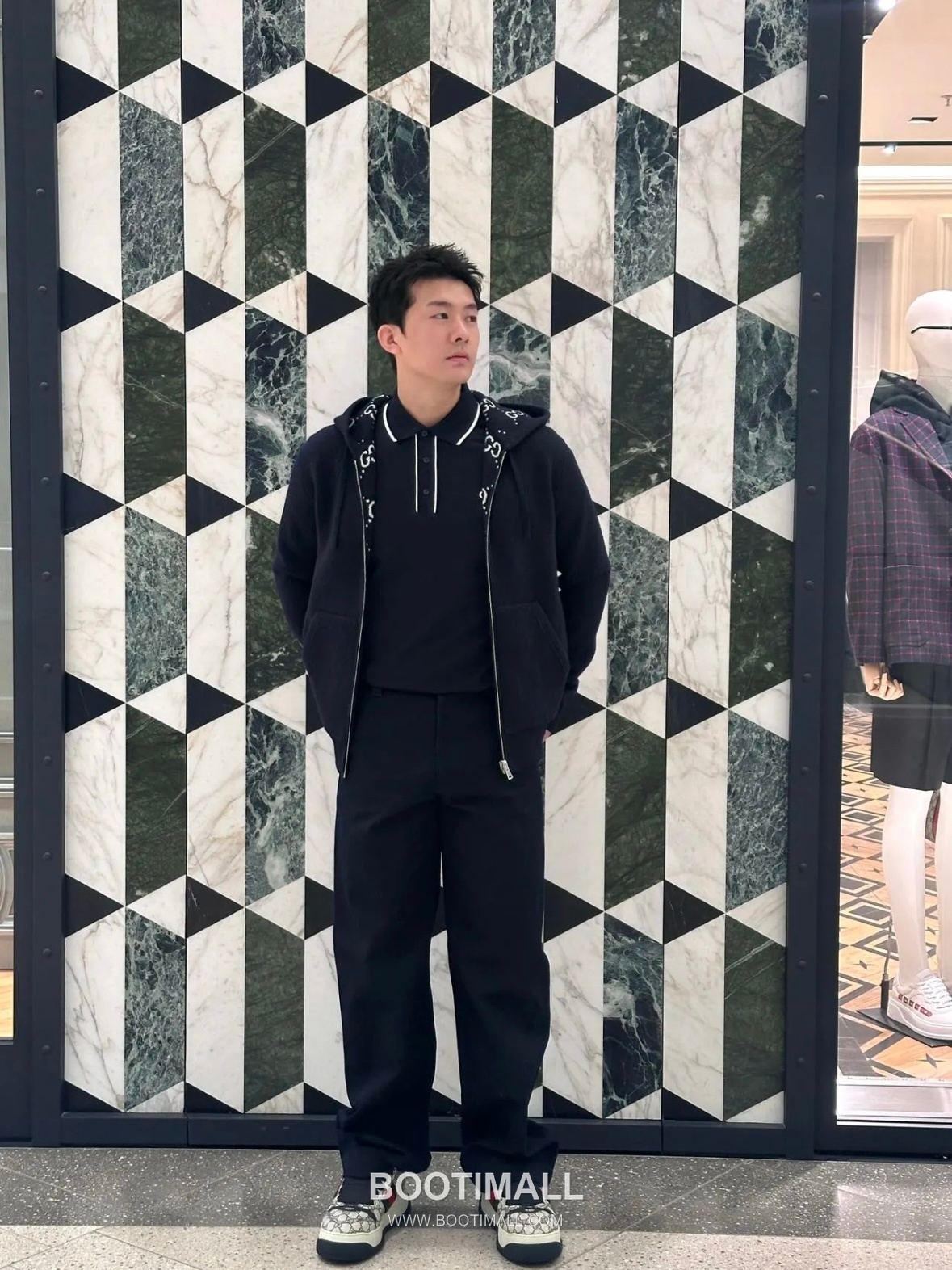 Gucci GG Reversible Wool Zip-Up Hoodie Cashmere Navy Gray Hoodie 구찌 GG 리버서블 울 집업 후드 캐시미어 네이비 그레이 후드 2