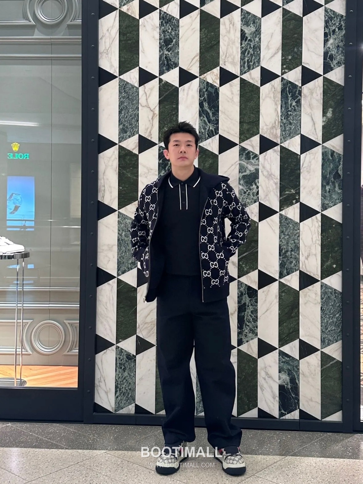 Gucci GG Reversible Wool Zip-Up Hoodie Cashmere Navy Gray Hoodie 구찌 GG 리버서블 울 집업 후드 캐시미어 네이비 그레이 후드 3