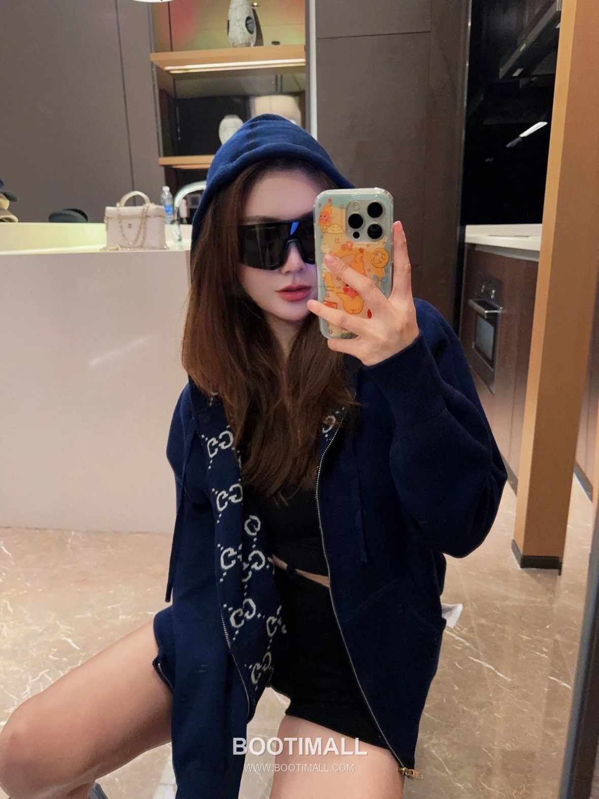 Gucci GG Reversible Wool Zip-Up Hoodie Cashmere Navy Gray Hoodie 구찌 GG 리버서블 울 집업 후드 캐시미어 네이비 그레이 후드 7