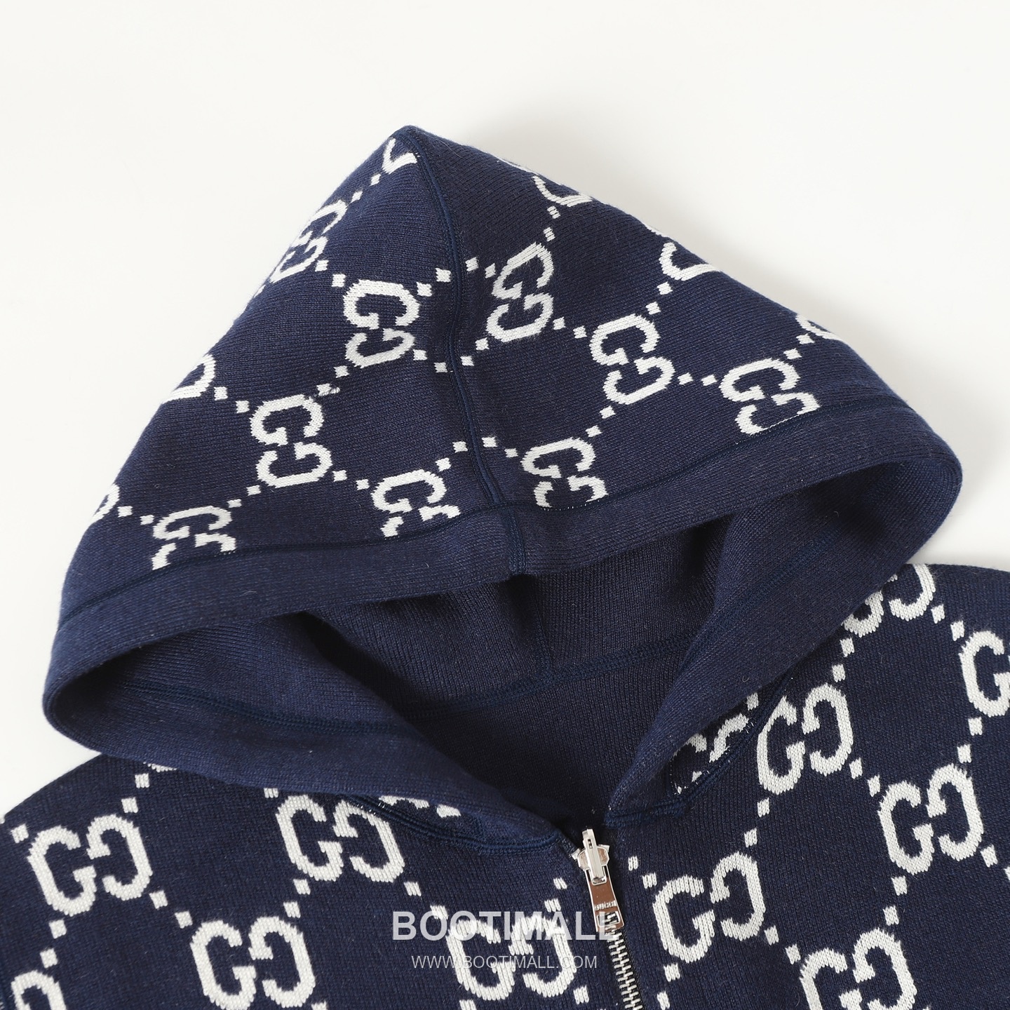 Gucci GG Reversible Wool Zip-Up Hoodie Cashmere Navy Gray Hoodie 구찌 GG 리버서블 울 집업 후드 캐시미어 네이비 그레이 후드 10