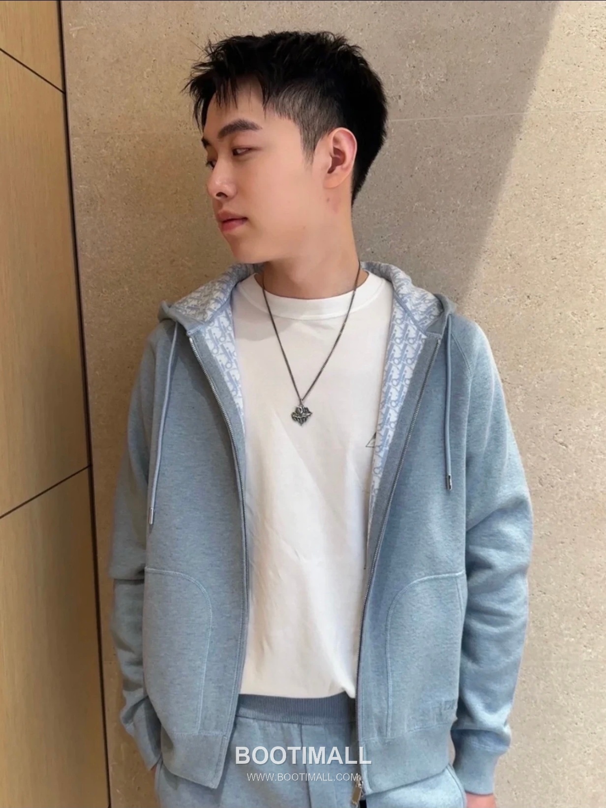 Dior Double-Faced Jacquard Cashmere Knit Hoodie Cashmere Blend Blue Hoodie 디올 더블 페이스 자카드 캐시미어 니트 후드 캐시미어 블렌드 블루 후드 S, M, L 2