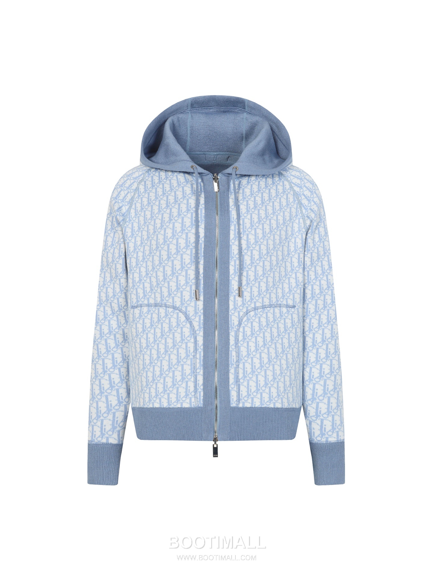 Dior Double-Faced Jacquard Cashmere Knit Hoodie Cashmere Blend Blue Hoodie 디올 더블 페이스 자카드 캐시미어 니트 후드 캐시미어 블렌드 블루 후드 S, M, L 5