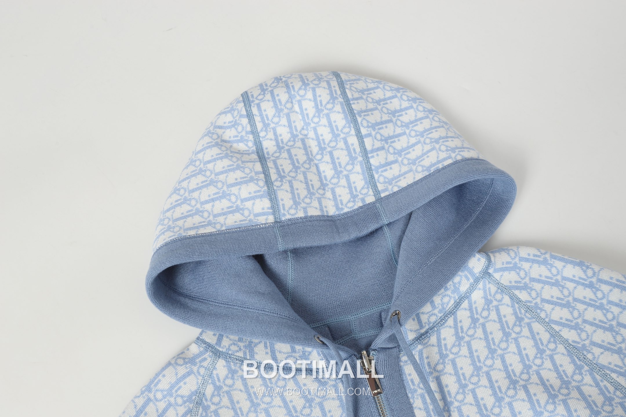 Dior Double-Faced Jacquard Cashmere Knit Hoodie Cashmere Blend Blue Hoodie 디올 더블 페이스 자카드 캐시미어 니트 후드 캐시미어 블렌드 블루 후드 S, M, L 7