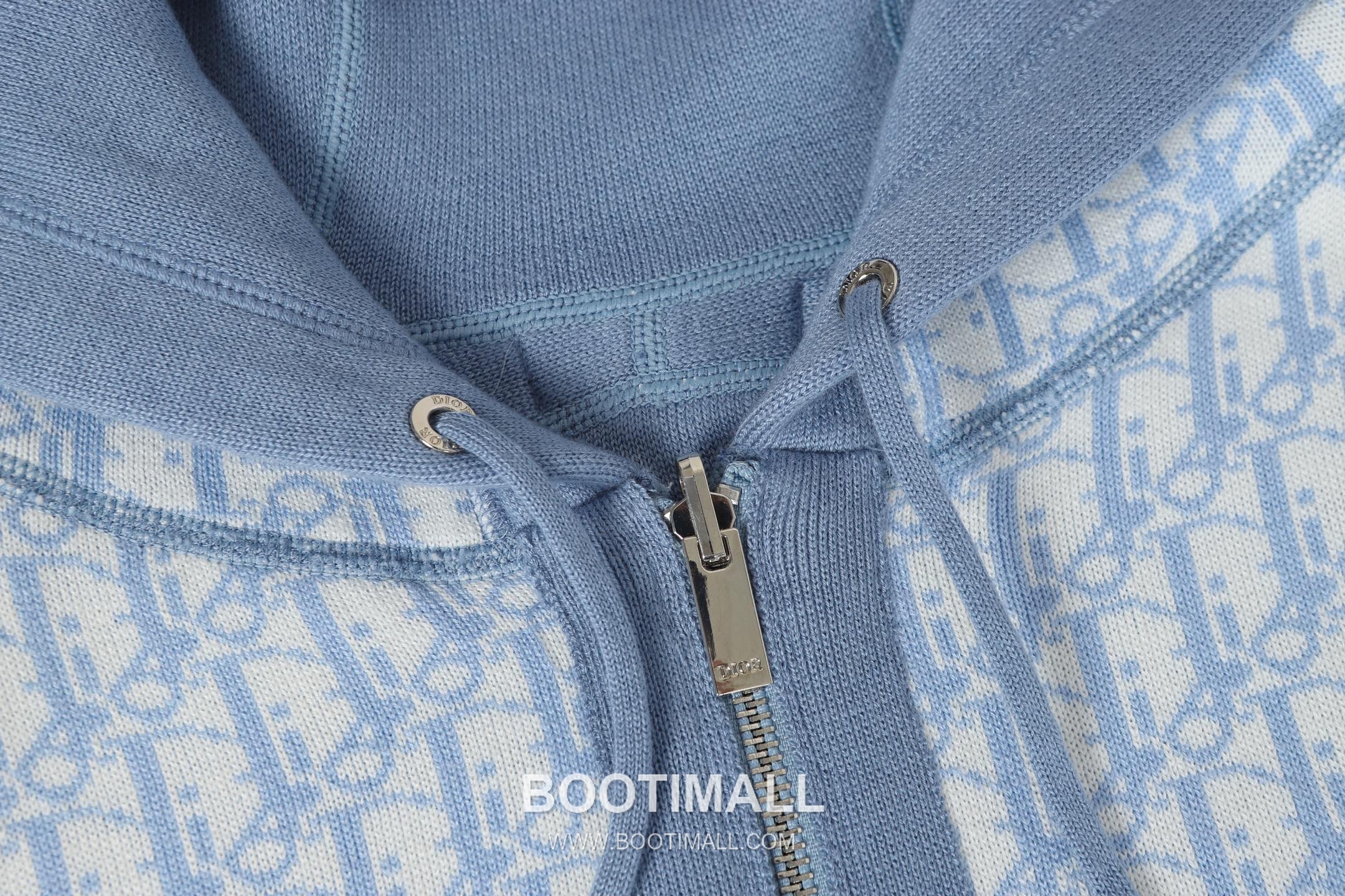Dior Double-Faced Jacquard Cashmere Knit Hoodie Cashmere Blend Blue Hoodie 디올 더블 페이스 자카드 캐시미어 니트 후드 캐시미어 블렌드 블루 후드 S, M, L 8