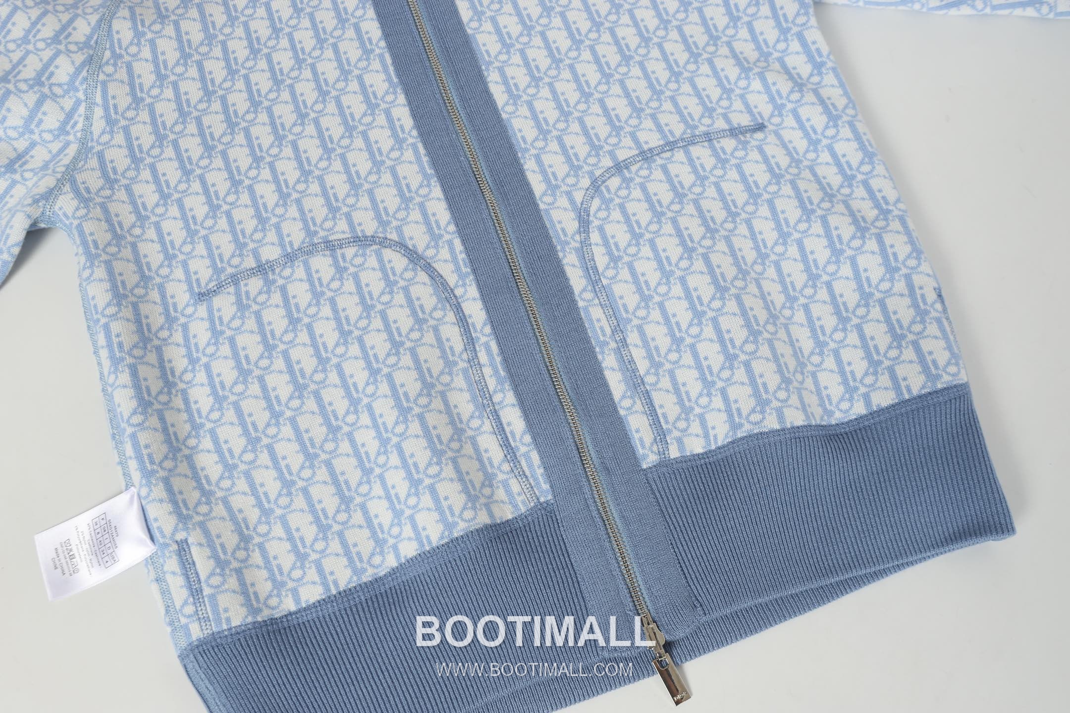 Dior Double-Faced Jacquard Cashmere Knit Hoodie Cashmere Blend Blue Hoodie 디올 더블 페이스 자카드 캐시미어 니트 후드 캐시미어 블렌드 블루 후드 S, M, L 10