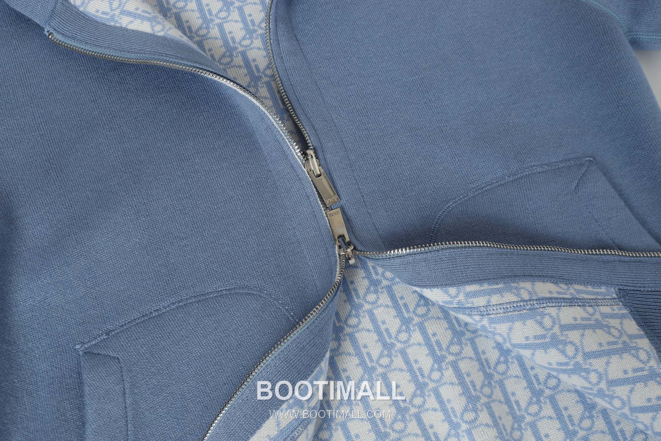 Dior Double-Faced Jacquard Cashmere Knit Hoodie Cashmere Blend Blue Hoodie 디올 더블 페이스 자카드 캐시미어 니트 후드 캐시미어 블렌드 블루 후드 S, M, L 22