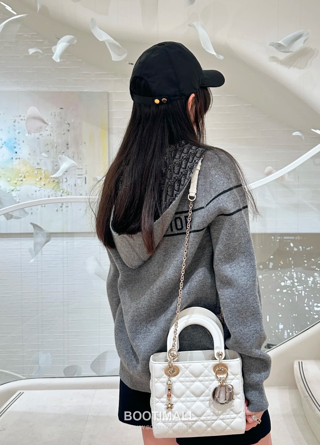 Dior Oblique Double-Faced Cashmere Knit Hooded Jacket Cashmere Blend Knit Gray Hoodie 디올 오블리크 더블페이스 캐시미어 니트 후드 자켓 캐시미어 블렌드 니트 그레이 후드 S, M, L 5