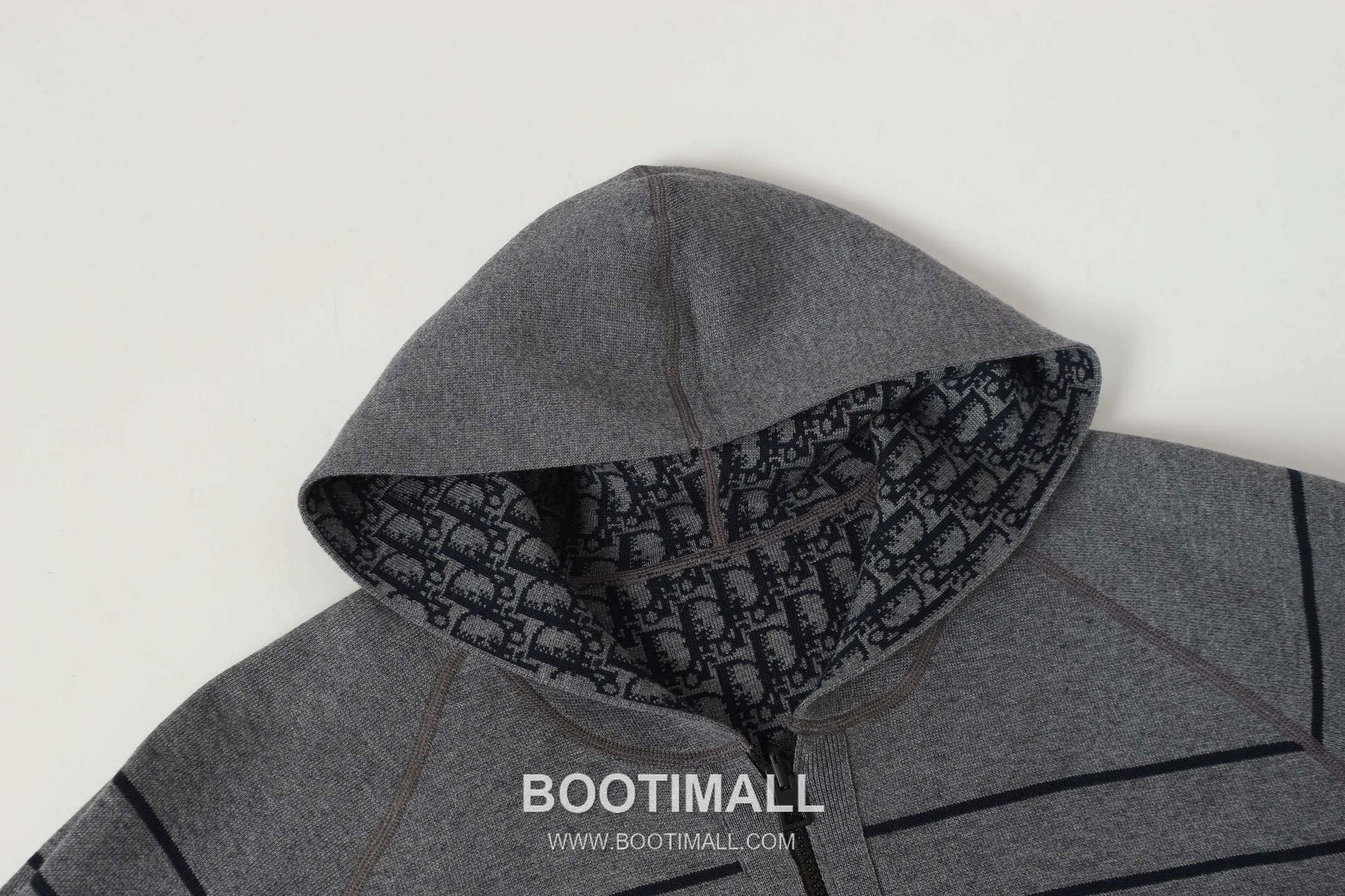 Dior Oblique Double-Faced Cashmere Knit Hooded Jacket Cashmere Blend Knit Gray Hoodie 디올 오블리크 더블페이스 캐시미어 니트 후드 자켓 캐시미어 블렌드 니트 그레이 후드 S, M, L 23