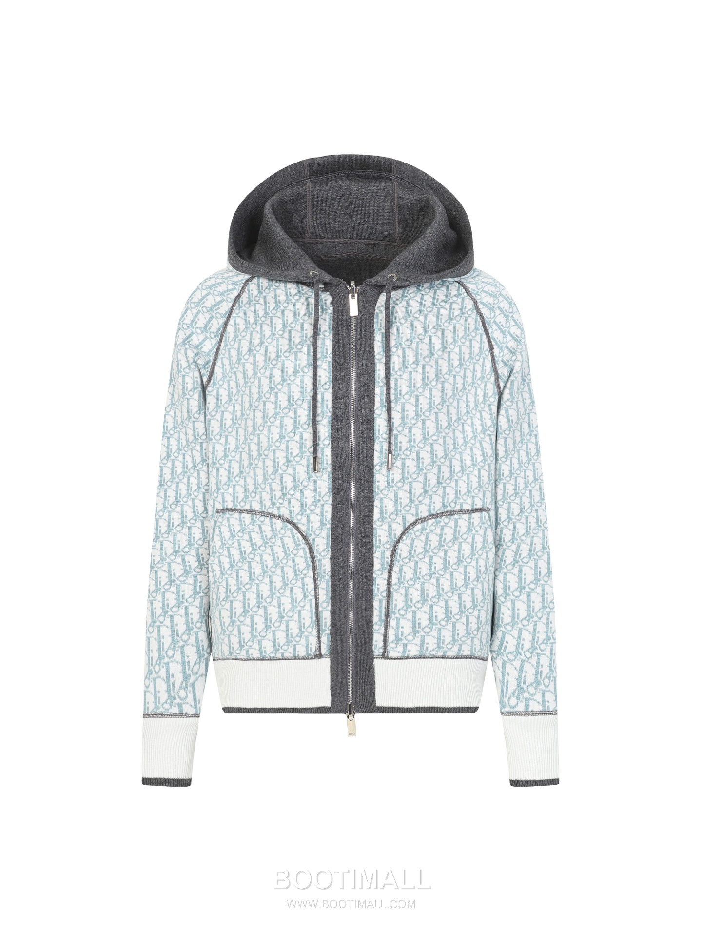 Dior Double-Faced Jacquard Cashmere Knit Hoodie Cashmere Blend Blue Hoodie 디올 더블 페이스 자카드 캐시미어 니트 후드 캐시미어 블렌드 블루 후드 8