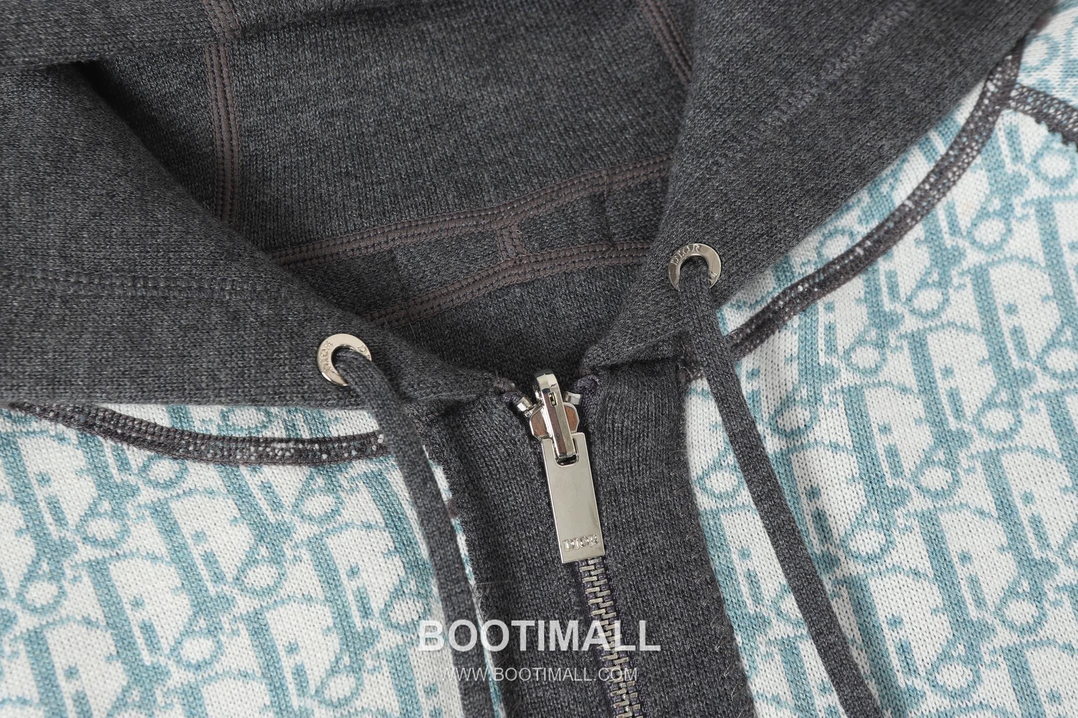 Dior Double-Faced Jacquard Cashmere Knit Hoodie Cashmere Blend Blue Hoodie 디올 더블 페이스 자카드 캐시미어 니트 후드 캐시미어 블렌드 블루 후드 11