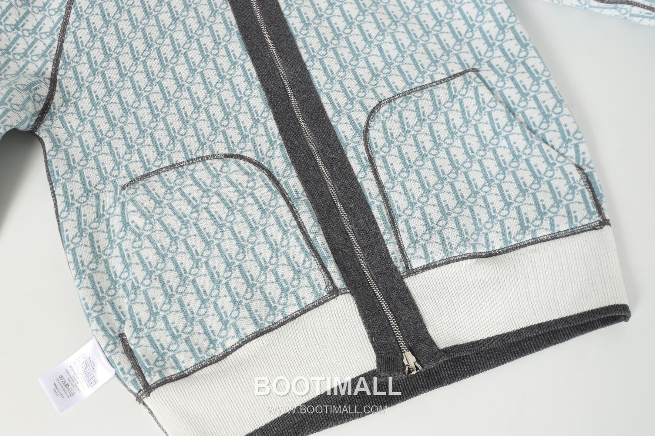 Dior Double-Faced Jacquard Cashmere Knit Hoodie Cashmere Blend Blue Hoodie 디올 더블 페이스 자카드 캐시미어 니트 후드 캐시미어 블렌드 블루 후드 12