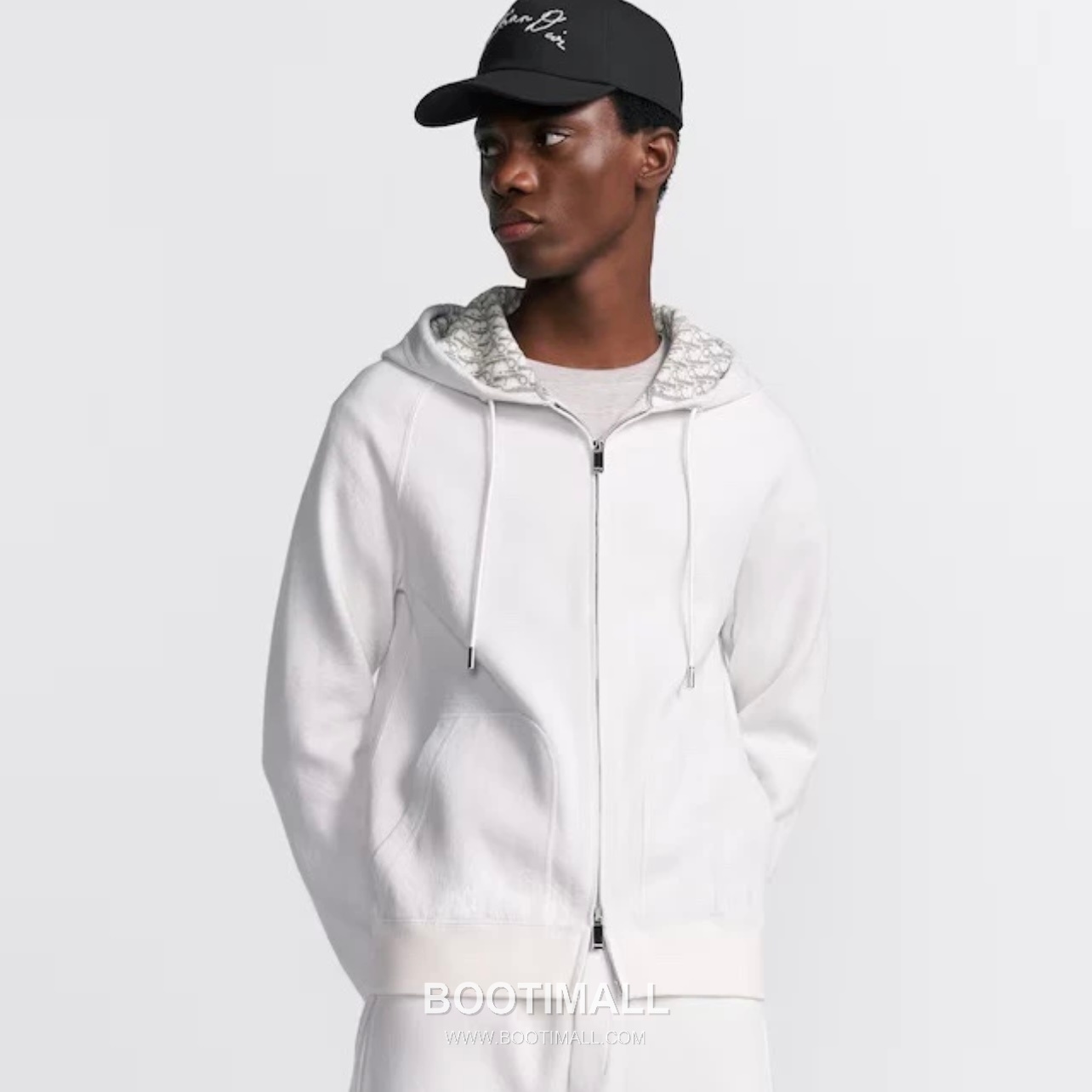 Dior Double-Faced Jacquard Cashmere Knit Hoodie Cashmere Blend Blue Hoodie 디올 더블 페이스 자카드 캐시미어 니트 후드 캐시미어 블렌드 블루 후드 3