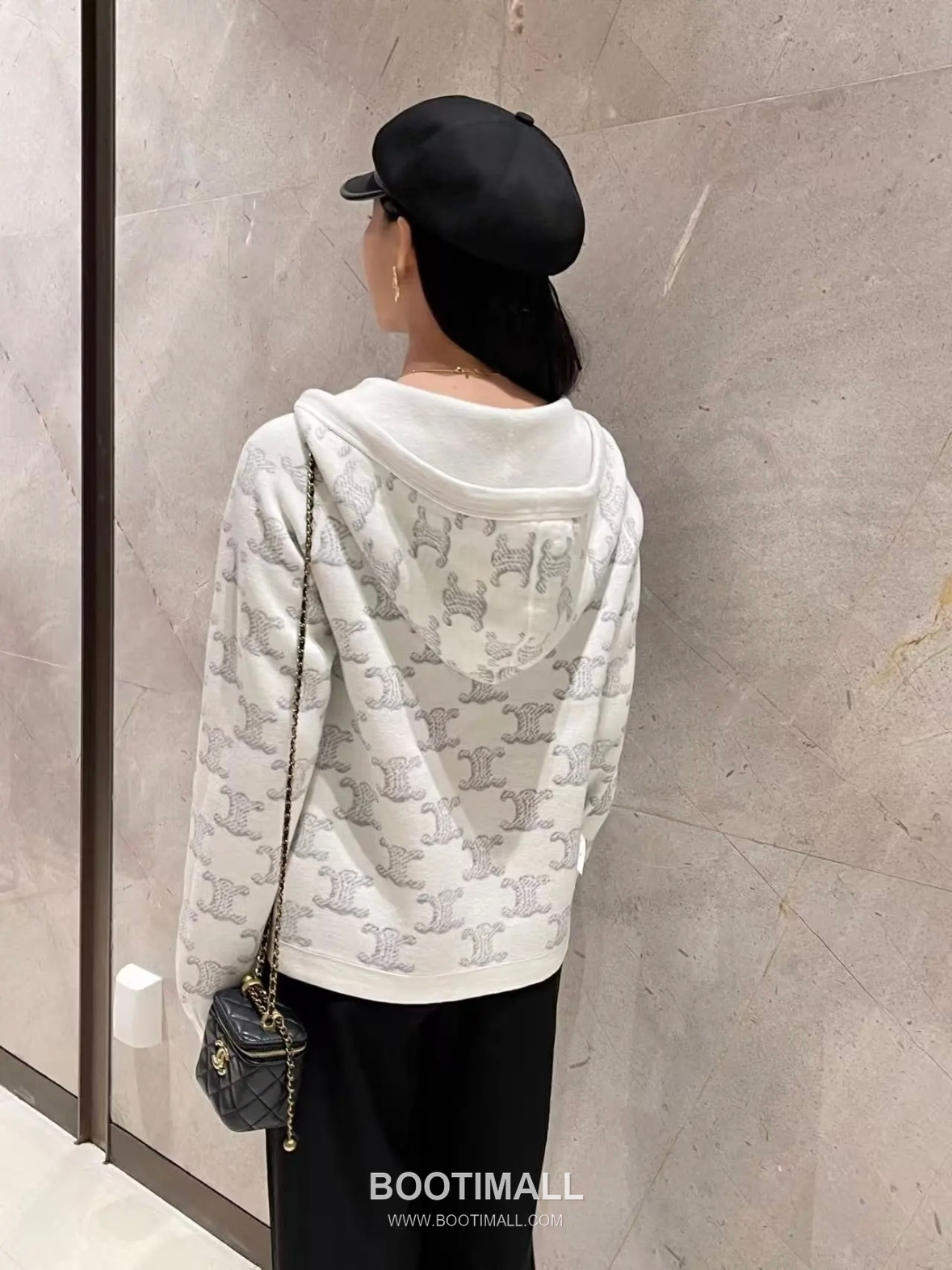 Celine Reversible Hooded Jacket Fabric Blend Brown/White Jacket 셀린느 리버서블 후드 자켓 패브릭 블렌드 브라운/화이트 자켓 S, M, L 1