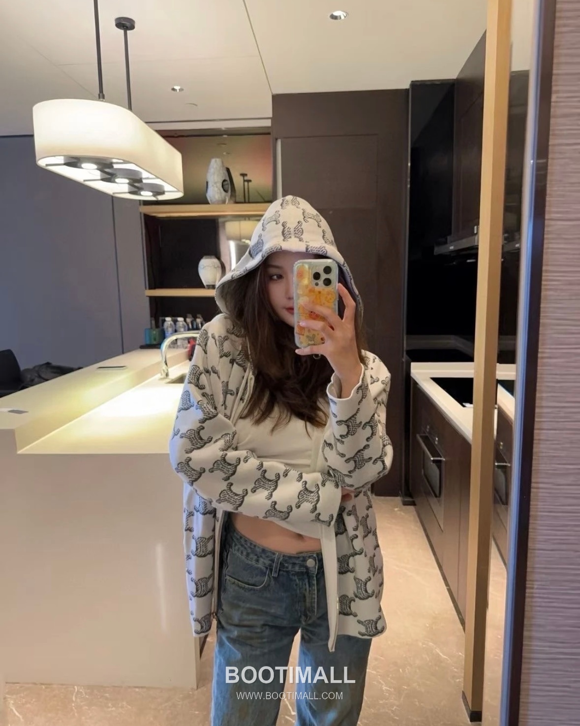 Celine Reversible Hooded Jacket Fabric Blend Brown/White Jacket 셀린느 리버서블 후드 자켓 패브릭 블렌드 브라운/화이트 자켓 S, M, L 6