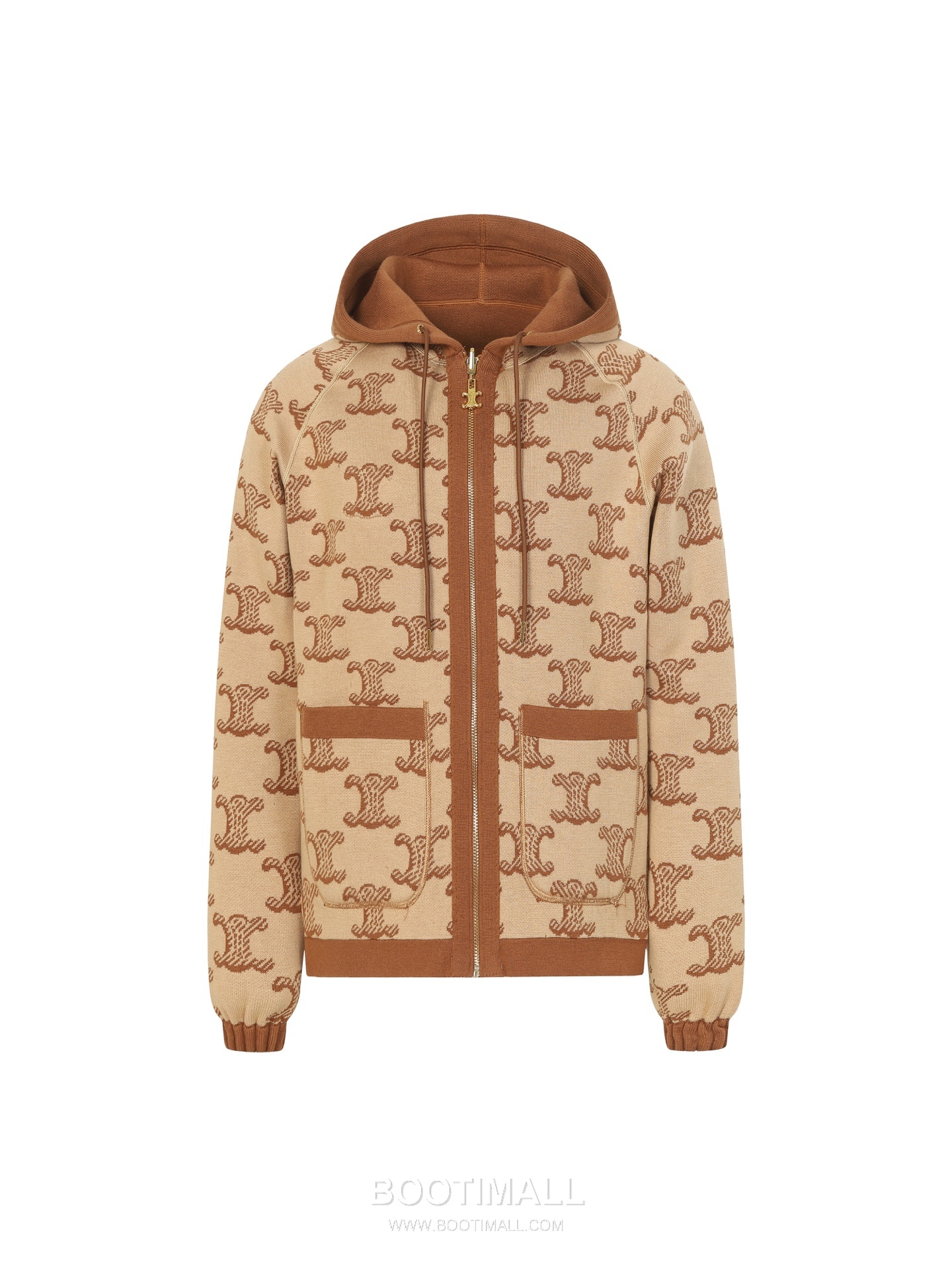 Celine Reversible Hooded Jacket Fabric Blend Brown/White Jacket 셀린느 리버서블 후드 자켓 패브릭 블렌드 브라운/화이트 자켓 5