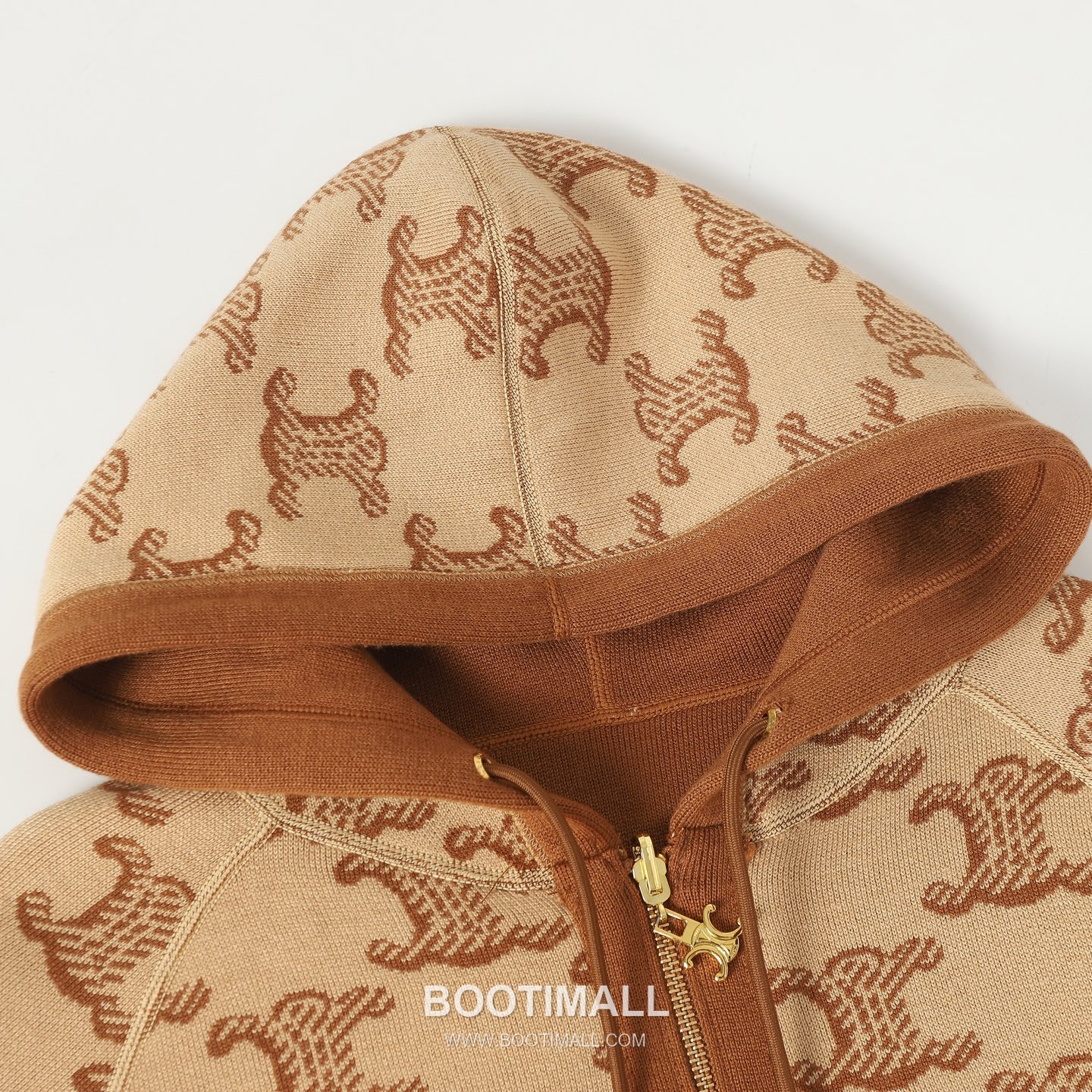 Celine Reversible Hooded Jacket Fabric Blend Brown/White Jacket 셀린느 리버서블 후드 자켓 패브릭 블렌드 브라운/화이트 자켓 7