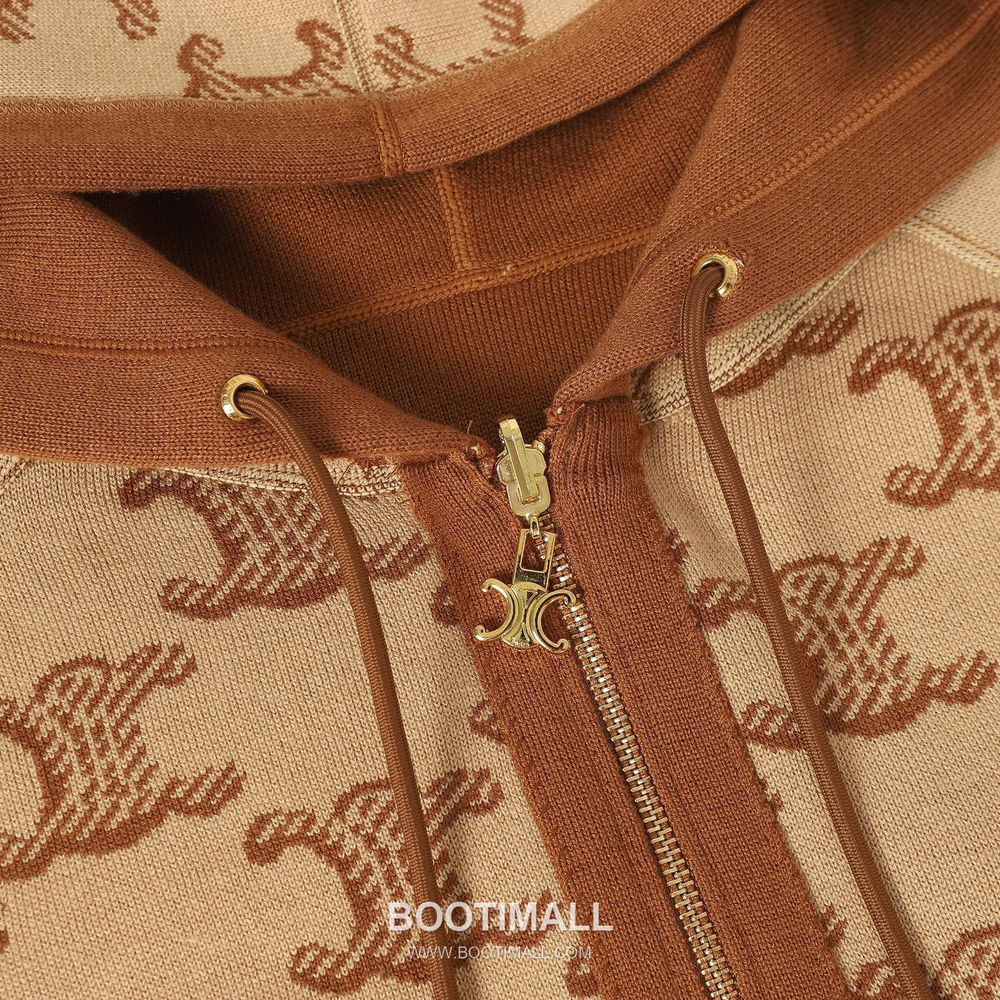 Celine Reversible Hooded Jacket Fabric Blend Brown/White Jacket 셀린느 리버서블 후드 자켓 패브릭 블렌드 브라운/화이트 자켓 8