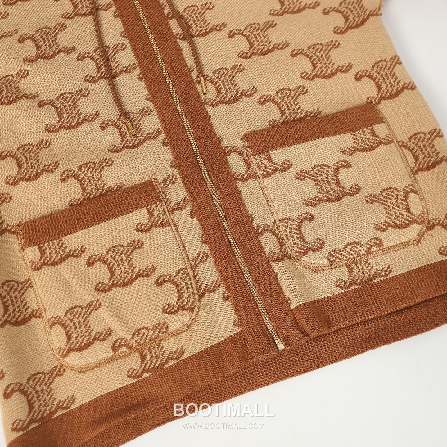 Celine Reversible Hooded Jacket Fabric Blend Brown/White Jacket 셀린느 리버서블 후드 자켓 패브릭 블렌드 브라운/화이트 자켓 11