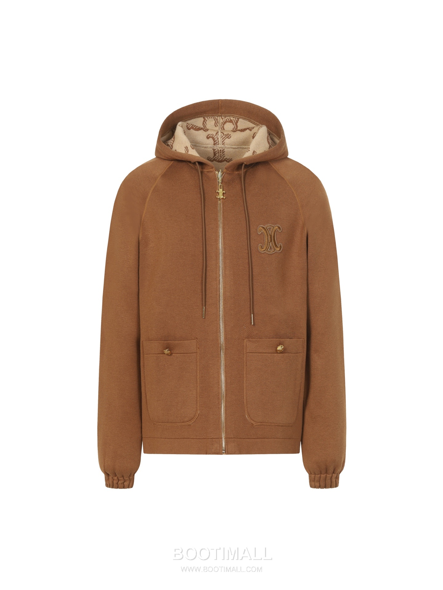 Celine Reversible Hooded Jacket Fabric Blend Brown/White Jacket 셀린느 리버서블 후드 자켓 패브릭 블렌드 브라운/화이트 자켓 12