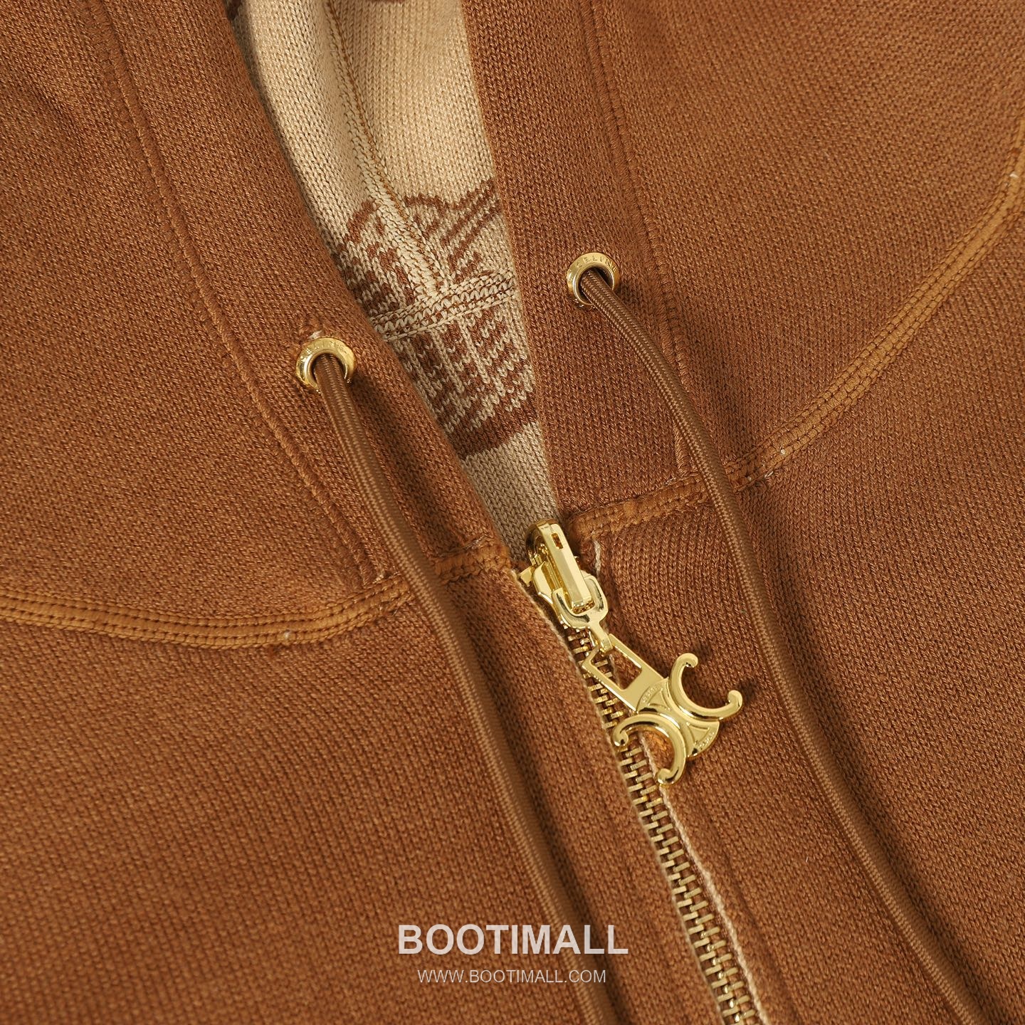 Celine Reversible Hooded Jacket Fabric Blend Brown/White Jacket 셀린느 리버서블 후드 자켓 패브릭 블렌드 브라운/화이트 자켓 14