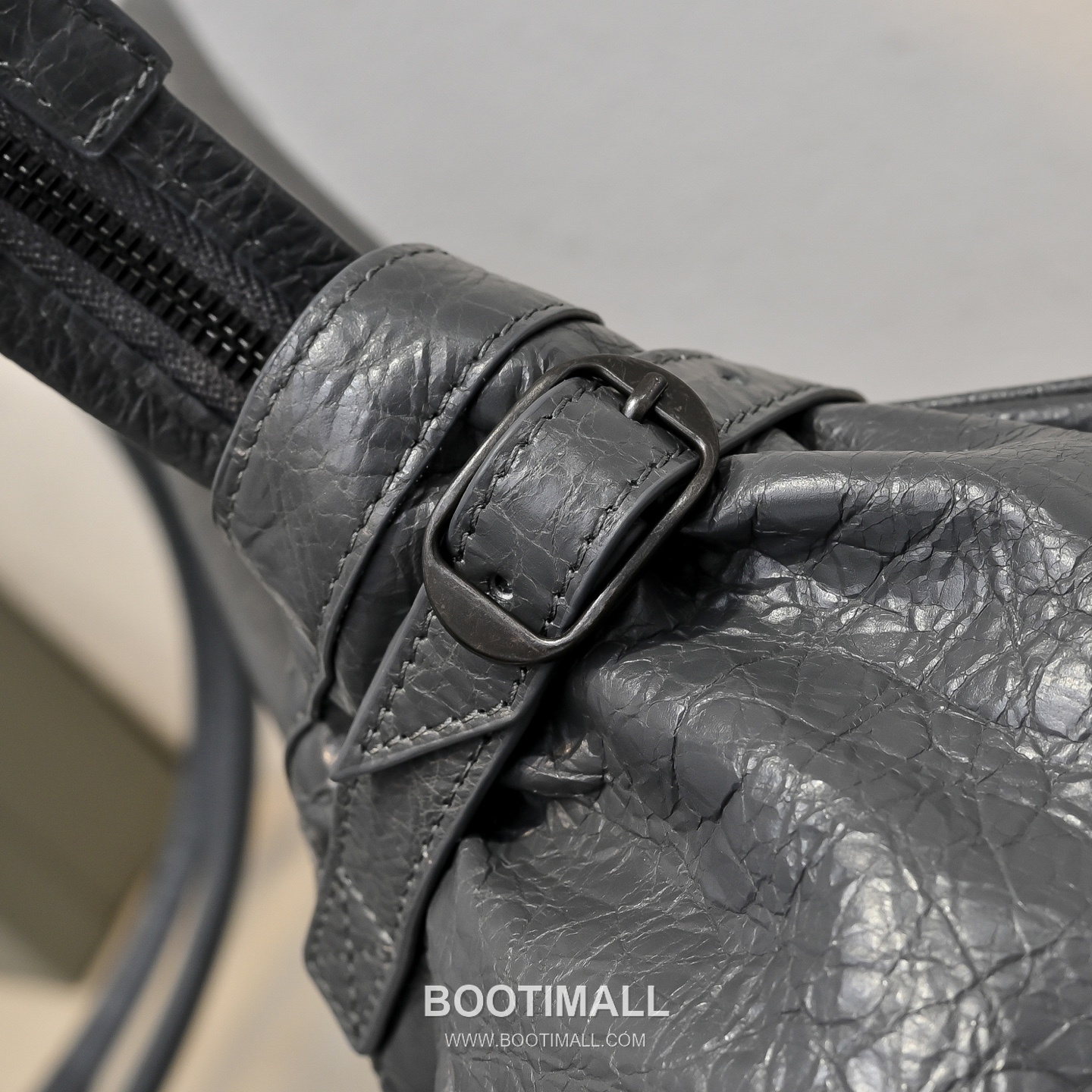 Balenciaga Motorcycle City Bag Lambskin Leather Dark Gray Shoulder Bag 발렌시아가 모터사이클 시티백 램스킨 레더 다크 그레이 숄더백 38cm 6