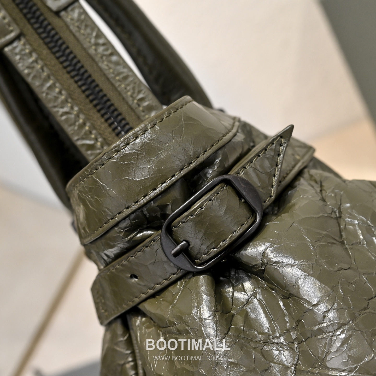 Balenciaga Le Cagole Mini Shoulder Bag Lambskin Leather Olive Green Shoulder Bag 발렌시아가 르 카골 미니 숄더백 램스킨 레더 올리브 그린 숄더백 28cm 7