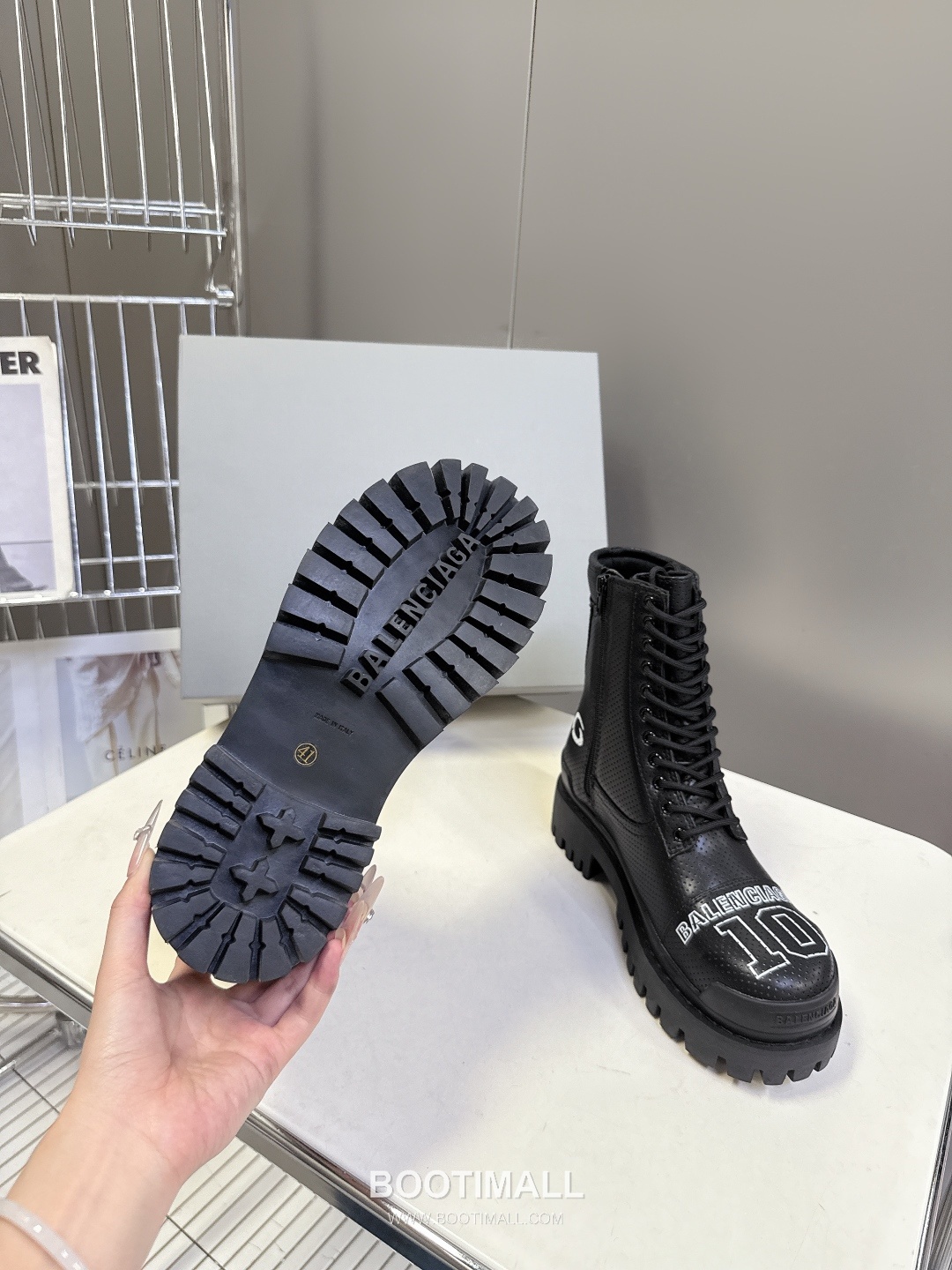 Balenciaga NBA Collaboration High-Top Calfskin Leather Black Sneakers 발렌시아가 NBA 콜라보레이션 하이탑 송아지 가죽 블랙 스니커즈 9