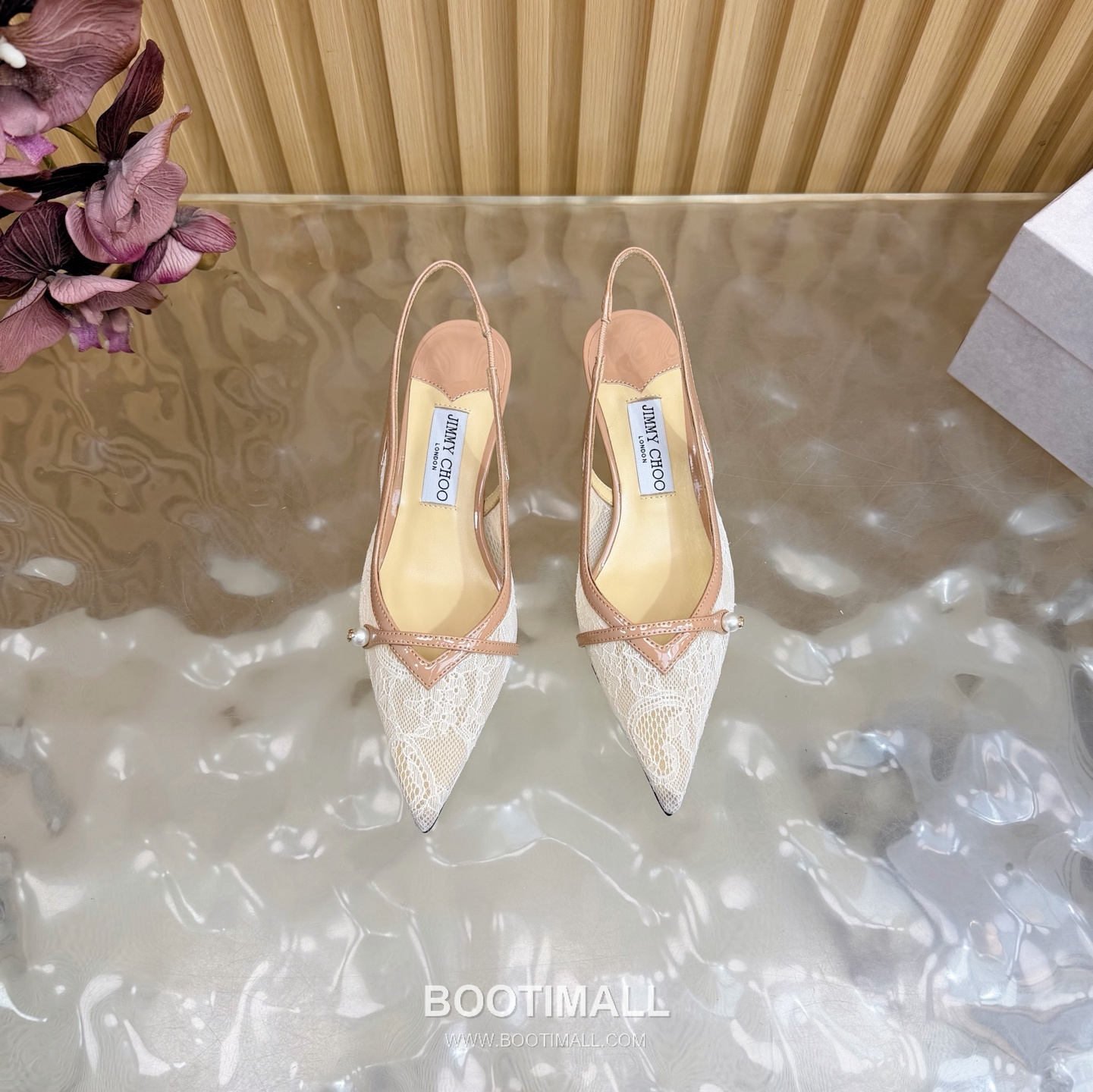 Jimmy Choo Lace Slingback Kitten Heels Lace, Sheepskin Black Heels 레이스 슬링백 키튼힐 레이스, 양가죽 블랙 힐 4