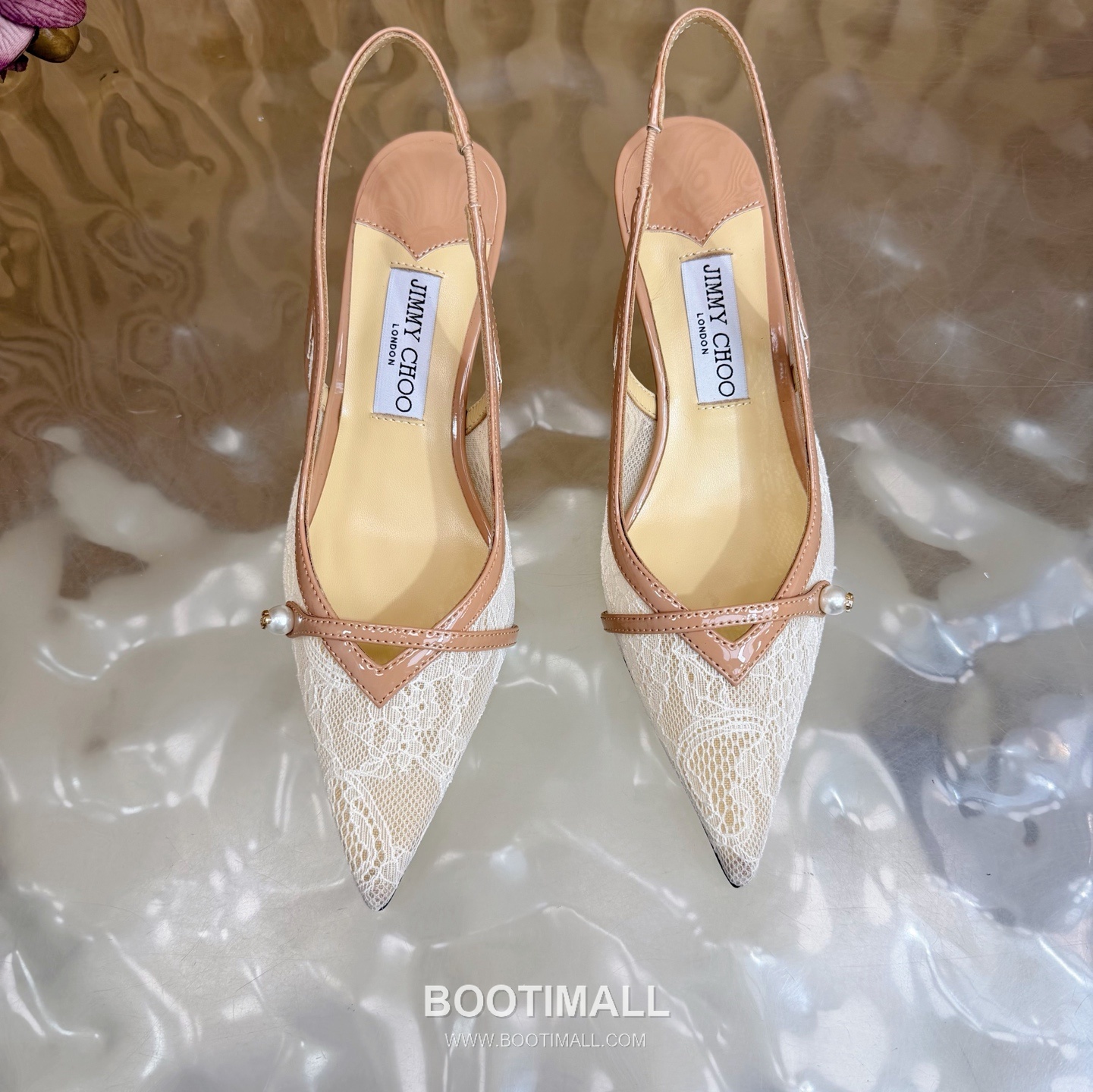 Jimmy Choo Lace Slingback Kitten Heels Lace, Sheepskin Black Heels 레이스 슬링백 키튼힐 레이스, 양가죽 블랙 힐 5