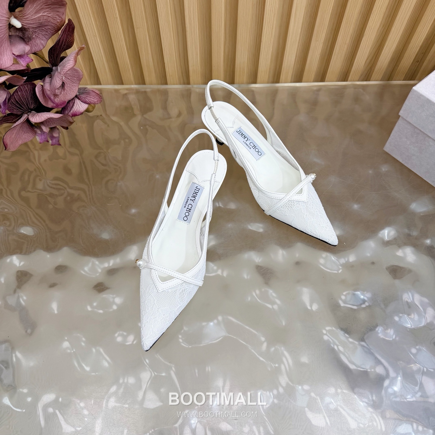 Jimmy Choo Lace Slingback Kitten Heels Lace, Sheepskin Black Heels 레이스 슬링백 키튼힐 레이스, 양가죽 블랙 힐 6