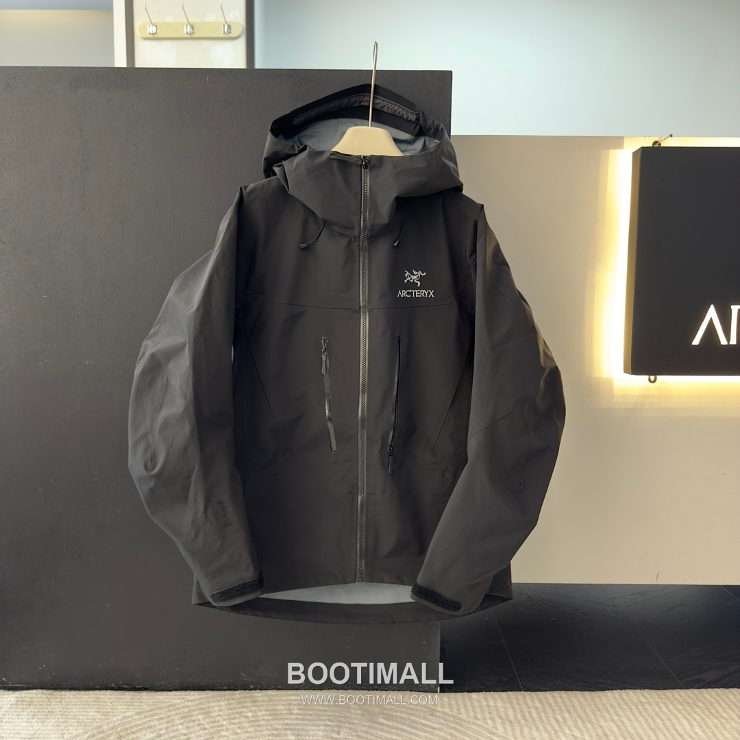 Arc'teryx Alpha SV 7th Hard Shell Jacket Nylon Black Silver Jacket 아크테릭스 알파 SV 7세대 하드 쉘 자켓 나일론 블랙 실버 자켓 -2 1