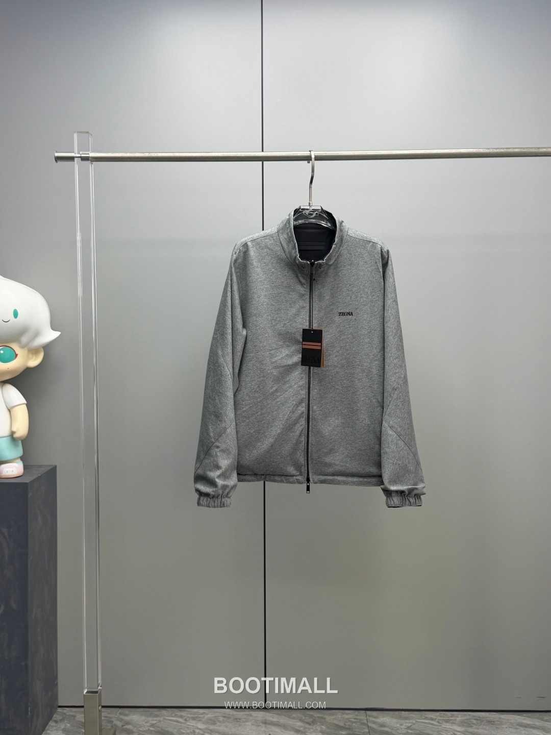 Zegna Stand Collar Reversible Brezza Long Sleeve Jacket Polyester, Cashmere Blend, Nylon Black 제냐 스탠드 칼라 리버서블 브레짜 롱슬리브 자켓 폴리에스터, 캐시미어 혼방, 나일론 블랙 8