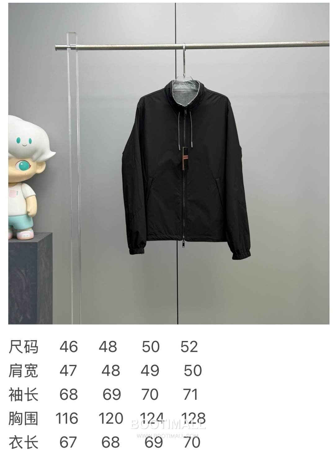 Zegna Stand Collar Reversible Brezza Long Sleeve Jacket Polyester, Cashmere Blend, Nylon Black 제냐 스탠드 칼라 리버서블 브레짜 롱슬리브 자켓 폴리에스터, 캐시미어 혼방, 나일론 블랙 10