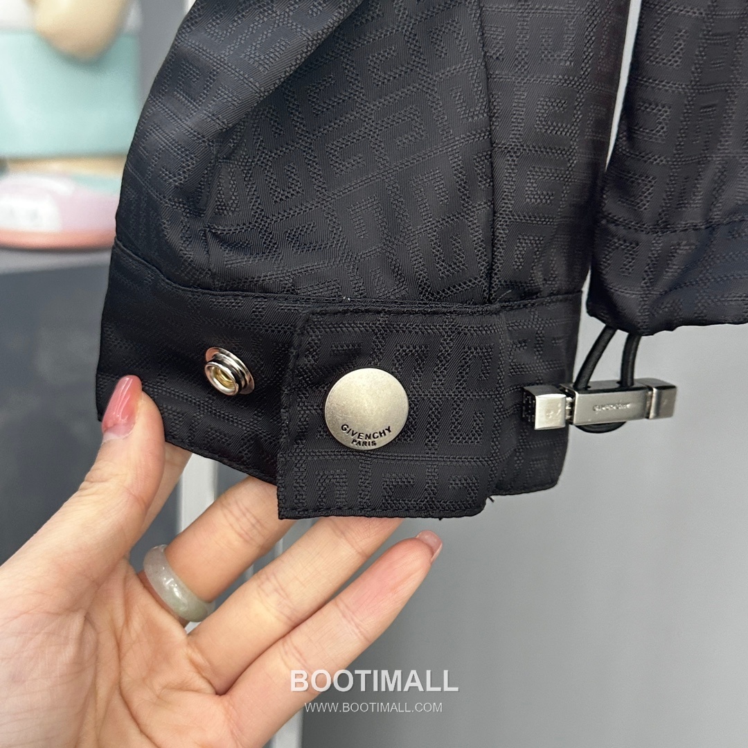 Givenchy Jacquard Hooded Jacket Nylon Black 지방시 자카드 후드 자켓 나일론 블랙 7