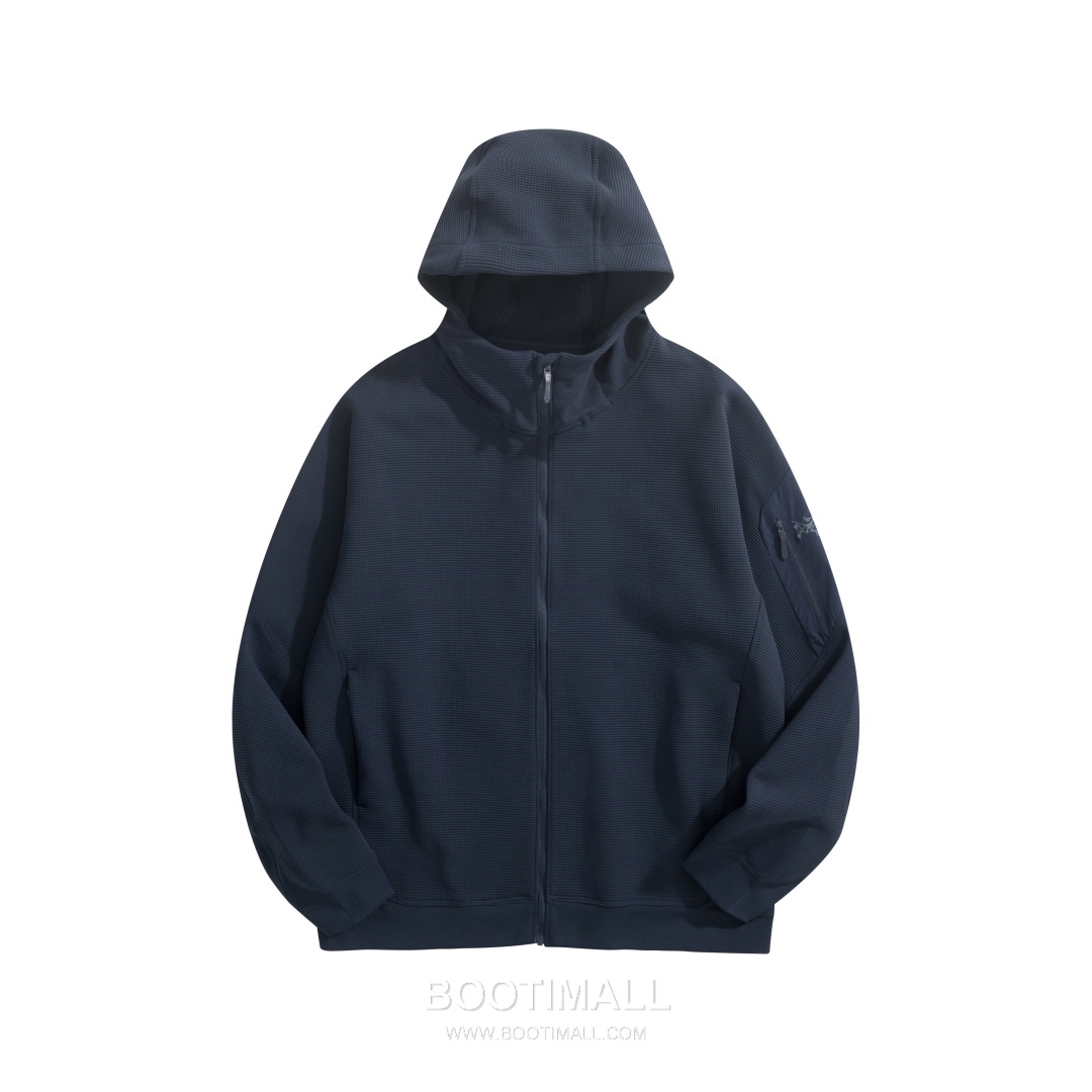 Arc'teryx Waffle Zip Sweatshirt Black Jacket 아크테릭스 와플 집업 스웻셔츠 블랙 자켓 3