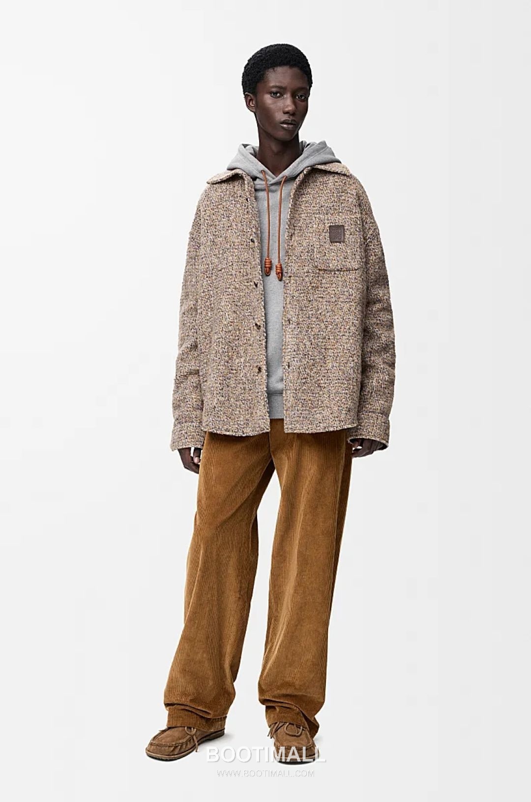 Loewe Anagram Overshirt Wool Alpaca Blend Brown Jacket 로에베 아나그램 오버셔츠 울 알파카 혼방 브라운 자켓 46, 48, 50, 52 1