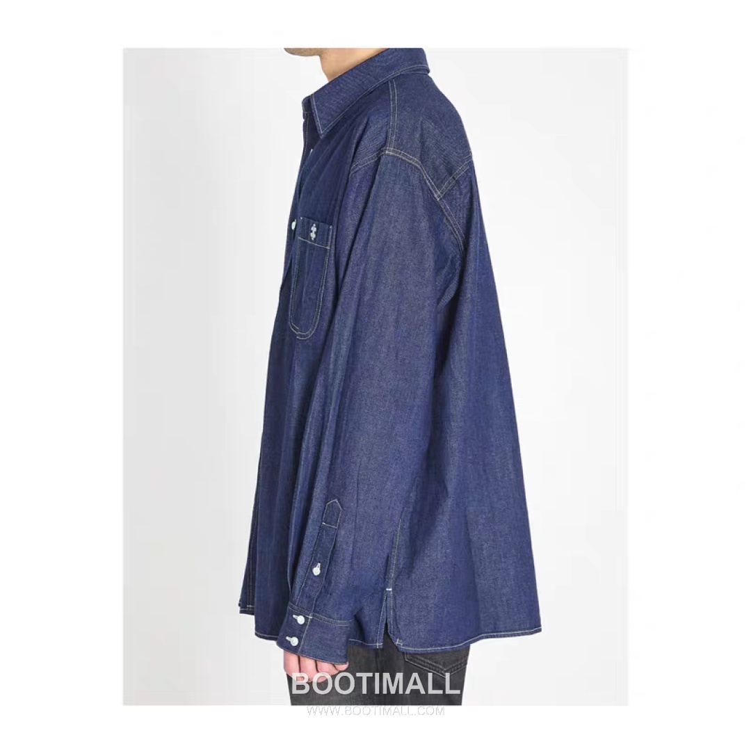 Celine Embroidered Denim Shirt Cotton Blue 셀린느 자수 데님 셔츠 코튼 블루 S, M, L, XL 2