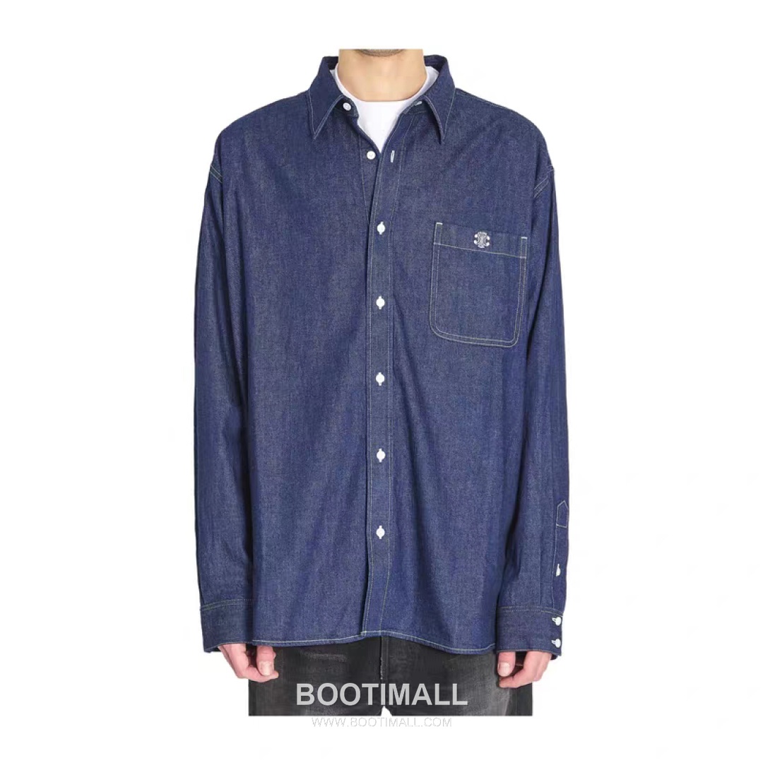 Celine Embroidered Denim Shirt Cotton Blue 셀린느 자수 데님 셔츠 코튼 블루 S, M, L, XL 3