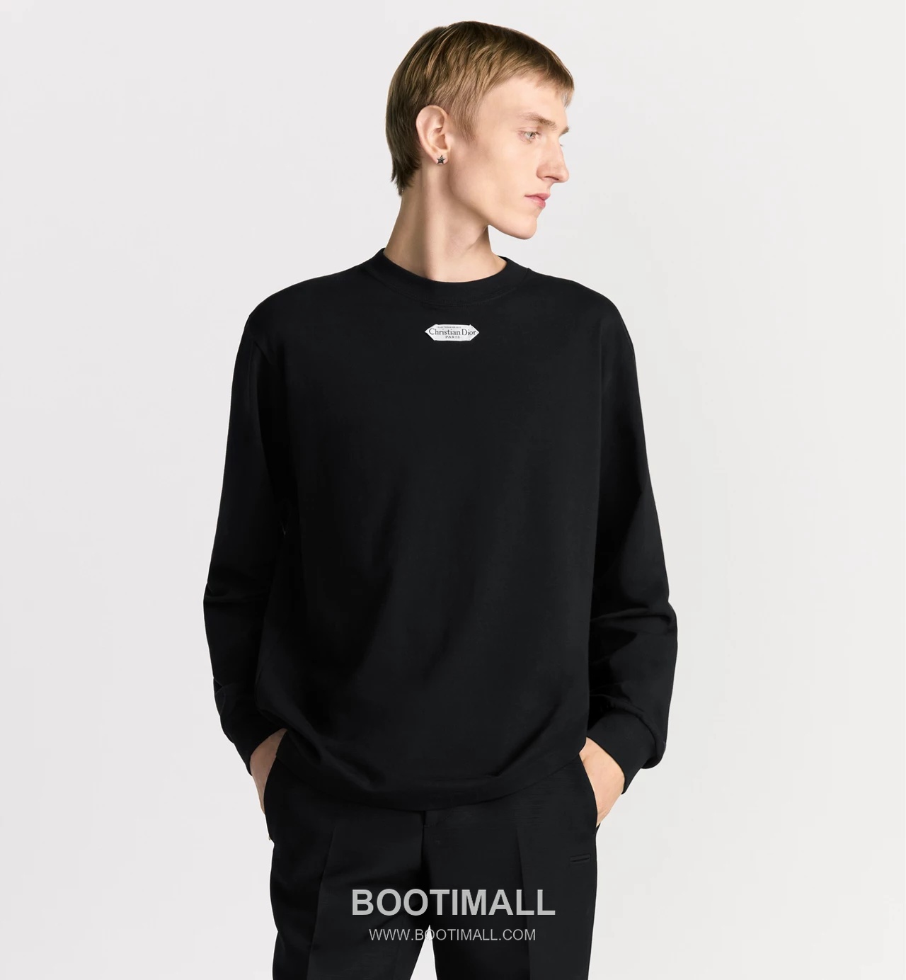 Gucci Logo Label Tee Cotton Black Long Sleeve T-Shirt 구찌 로고 라벨 티셔츠 코튼 블랙 긴팔 티셔츠 XS, S, M, L 5