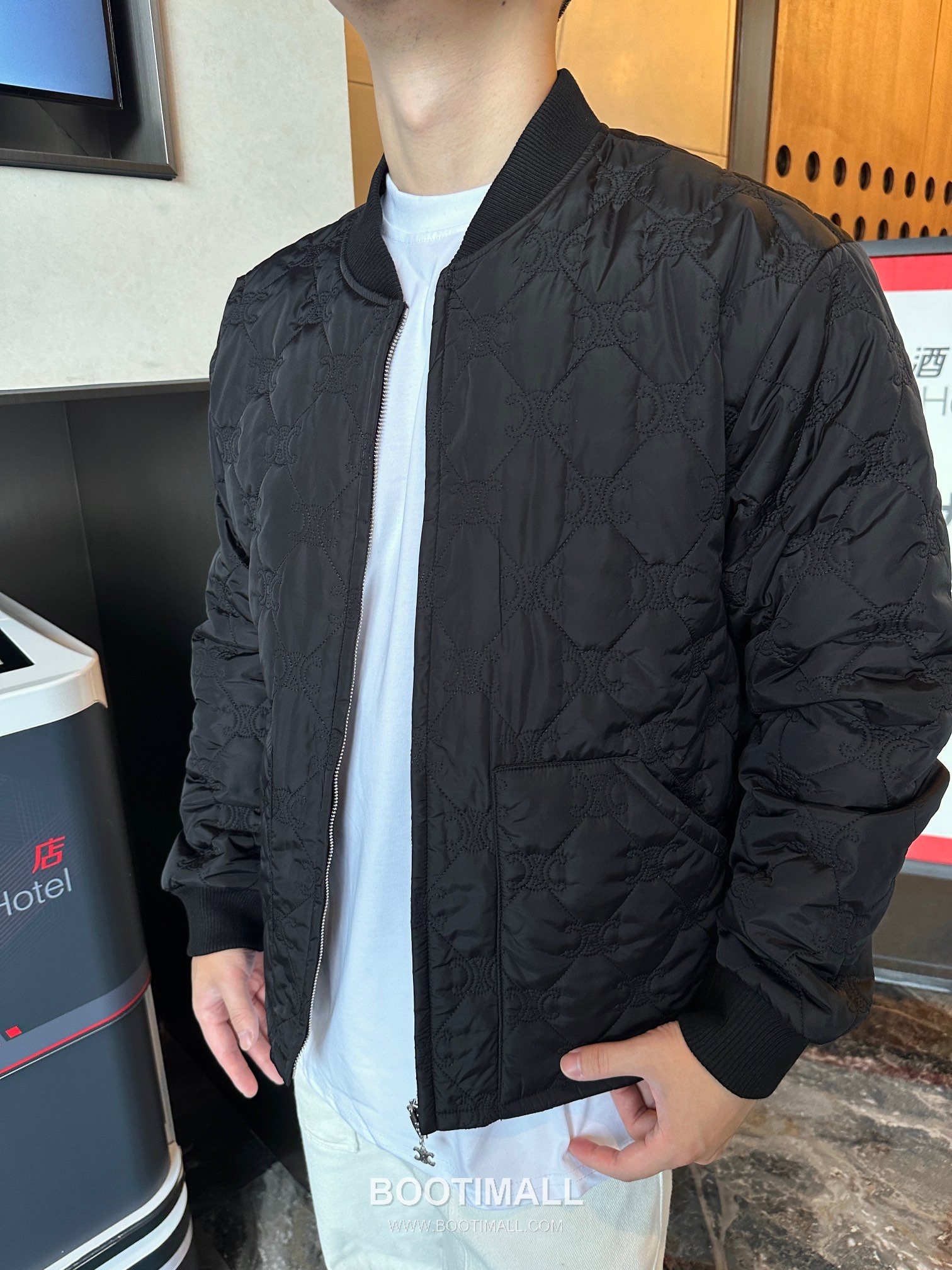 Celine Monogram Padded Jacket Nylon Black Down Jacket 셀린느 모노그램 패디드 자켓 나일론 블랙 다운재킷 48, 50, 52, 54 1